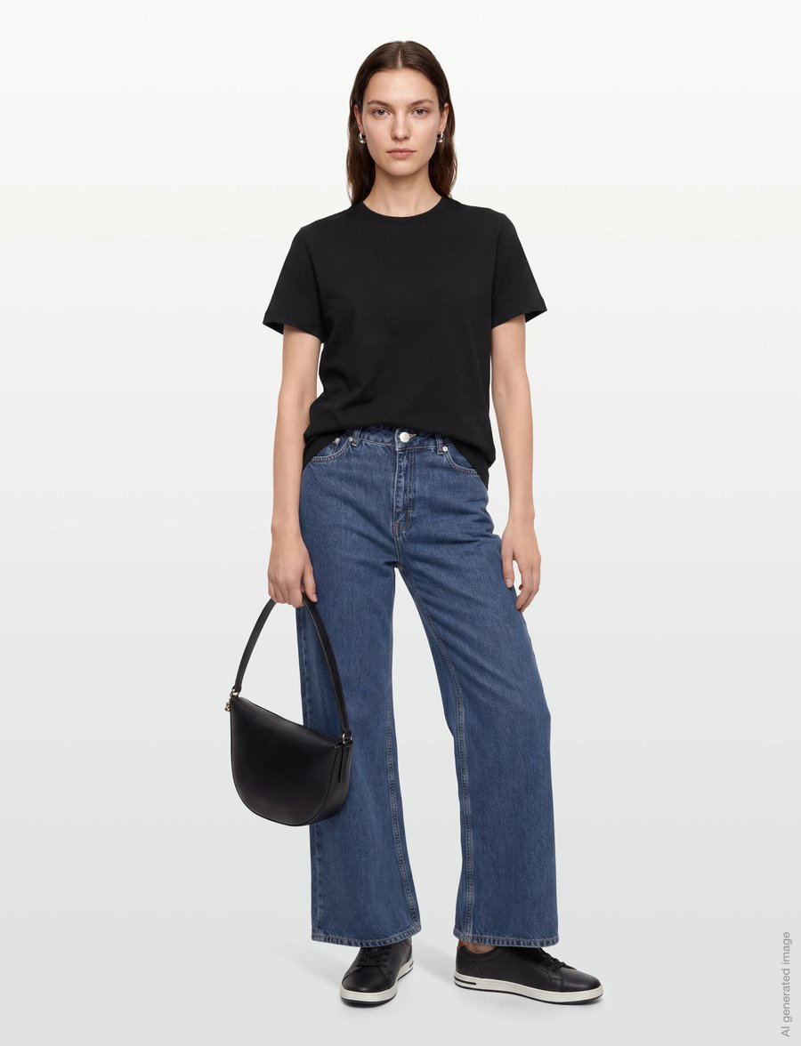 HOLZWEILER - W Wide Jeans - brede jeans - mid blue - 0