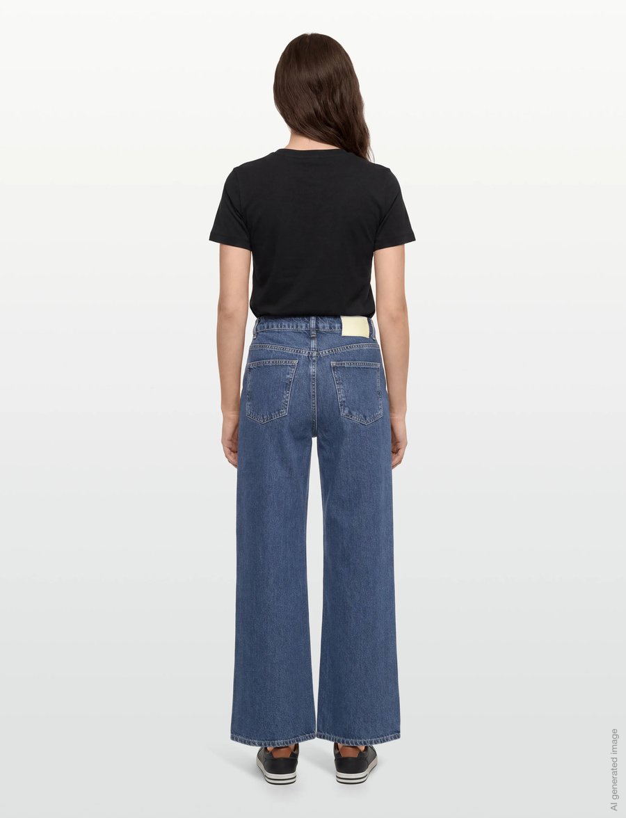 HOLZWEILER - W Wide Jeans - brede jeans - mid blue - 4