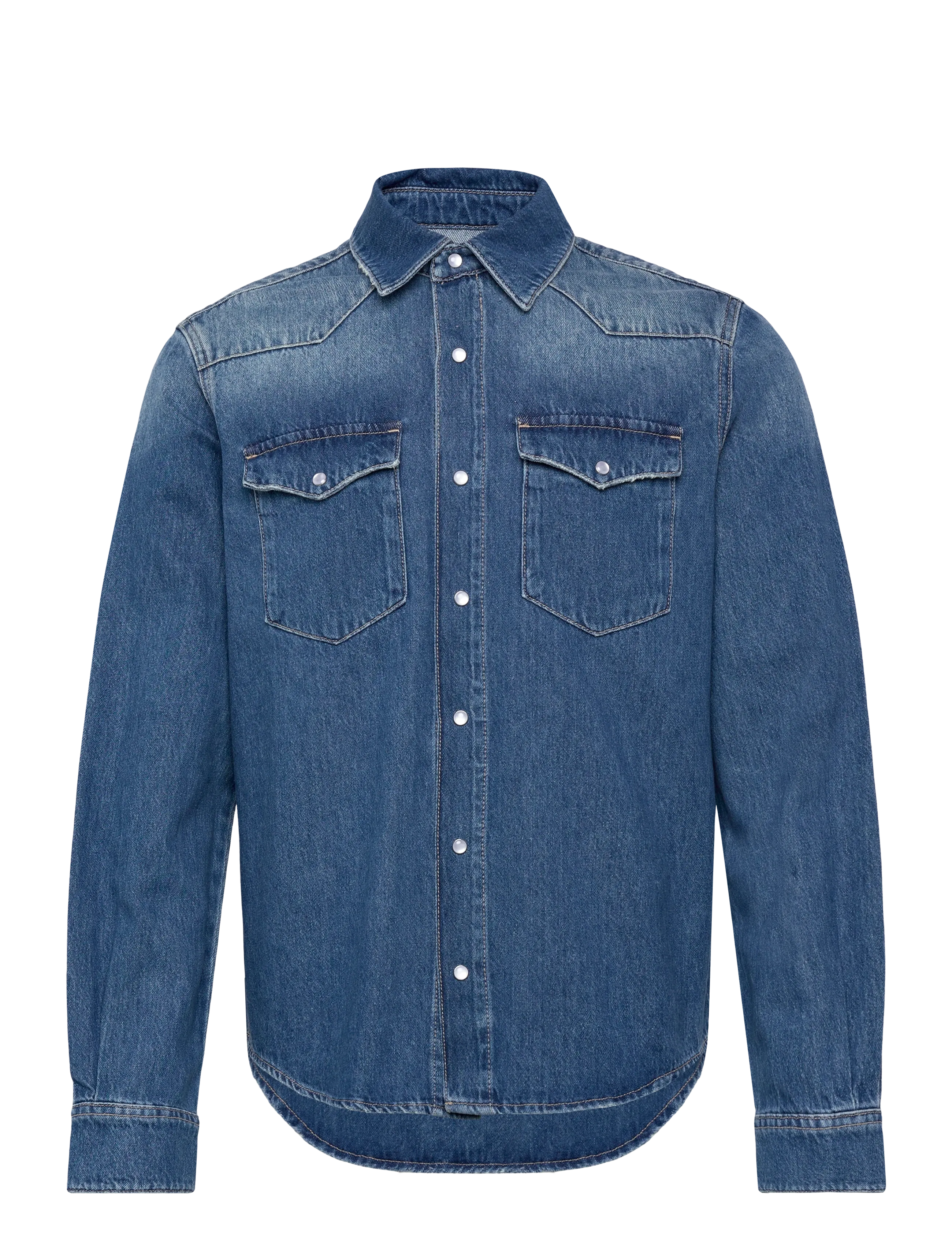HOLZWEILER M Slim Denim Shirt - Spring Wardrobe - BLUE / blue