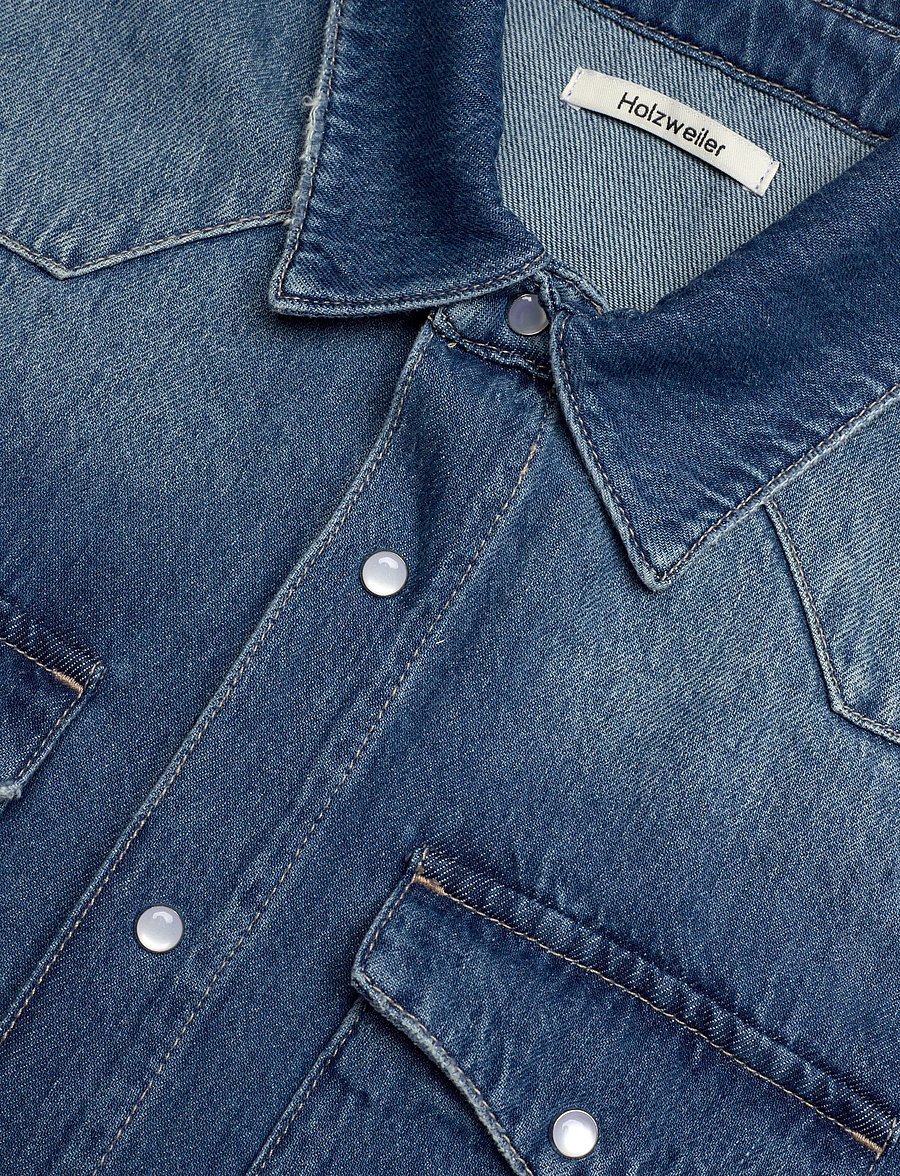 HOLZWEILER - M Slim Denim Shirt - basic-hemden - blue - 3