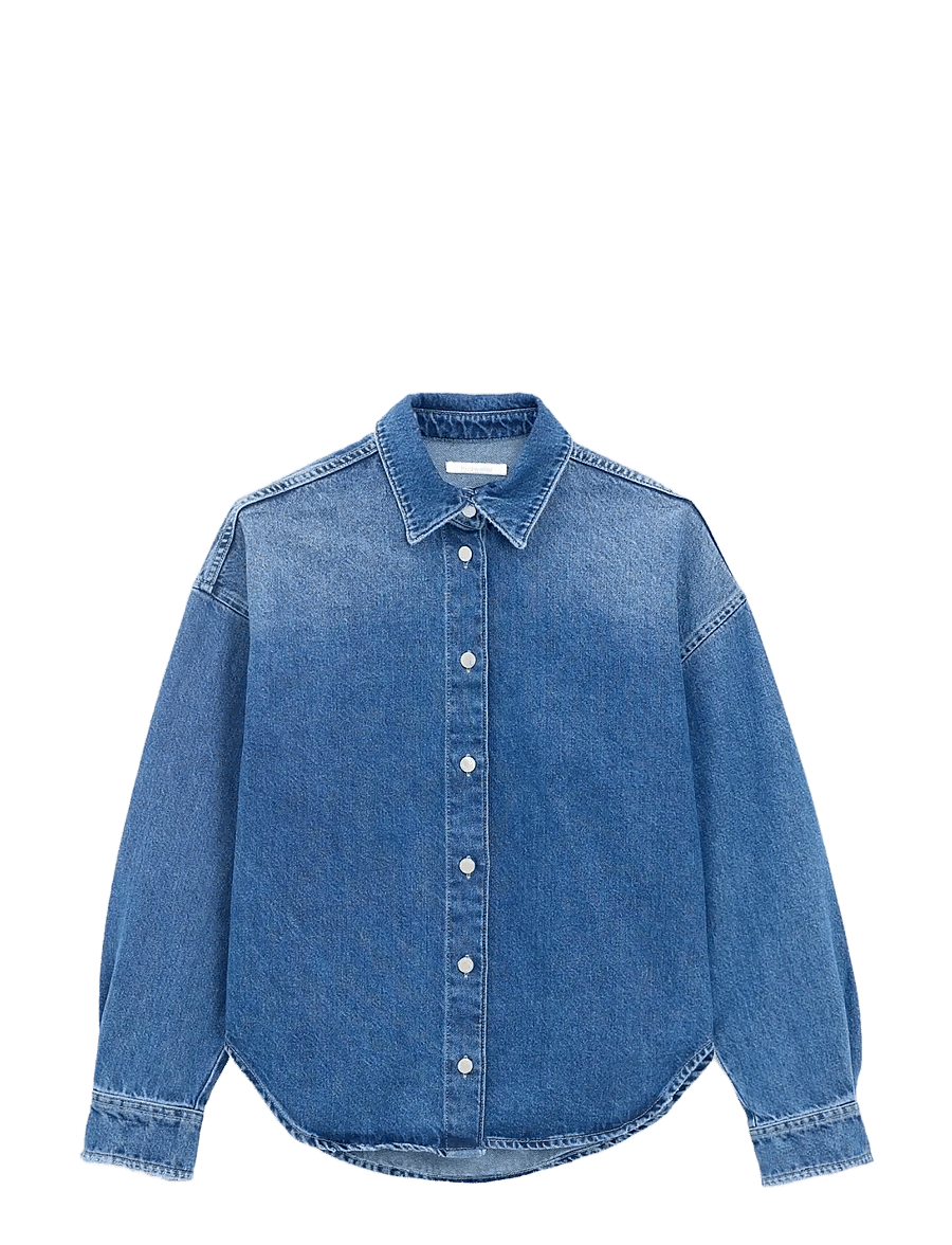 HOLZWEILER - M Relaxed Denim Shirt - basic skjorter - blue - 1