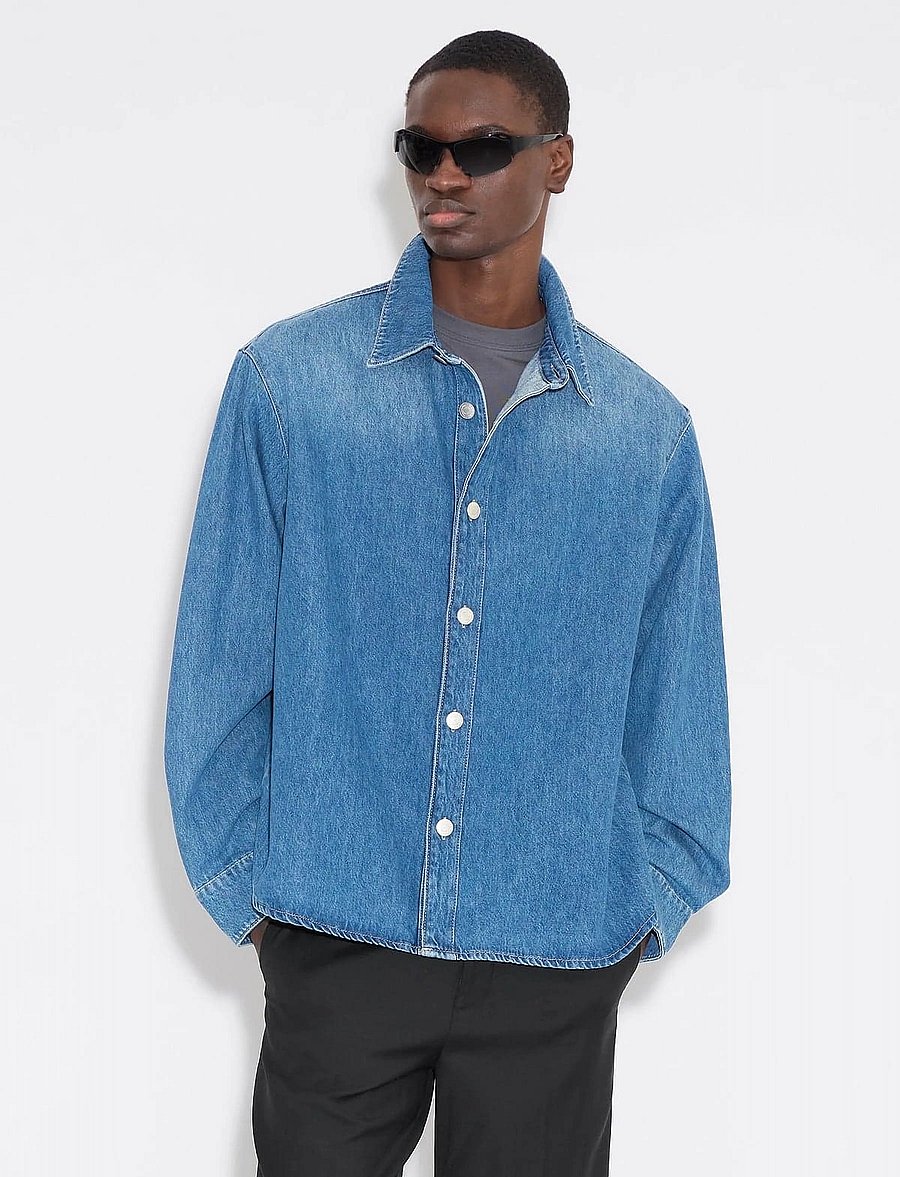 HOLZWEILER - M Relaxed Denim Shirt - basic skjorter - blue - 2