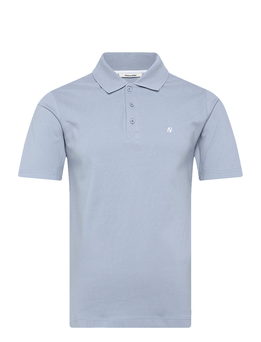 HOLZWEILER - Slim Pique - lühikeste varrukatega polod - lt. blue - 1