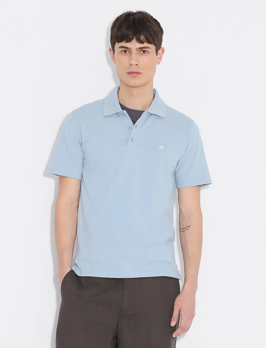 HOLZWEILER - Slim Pique - lühikeste varrukatega polod - lt. blue - 3