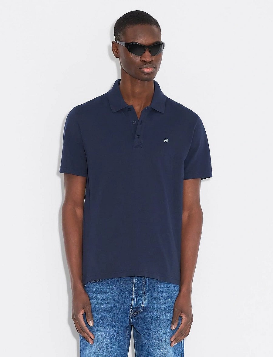 HOLZWEILER - Slim Pique - kortærmede poloer - navy - 0