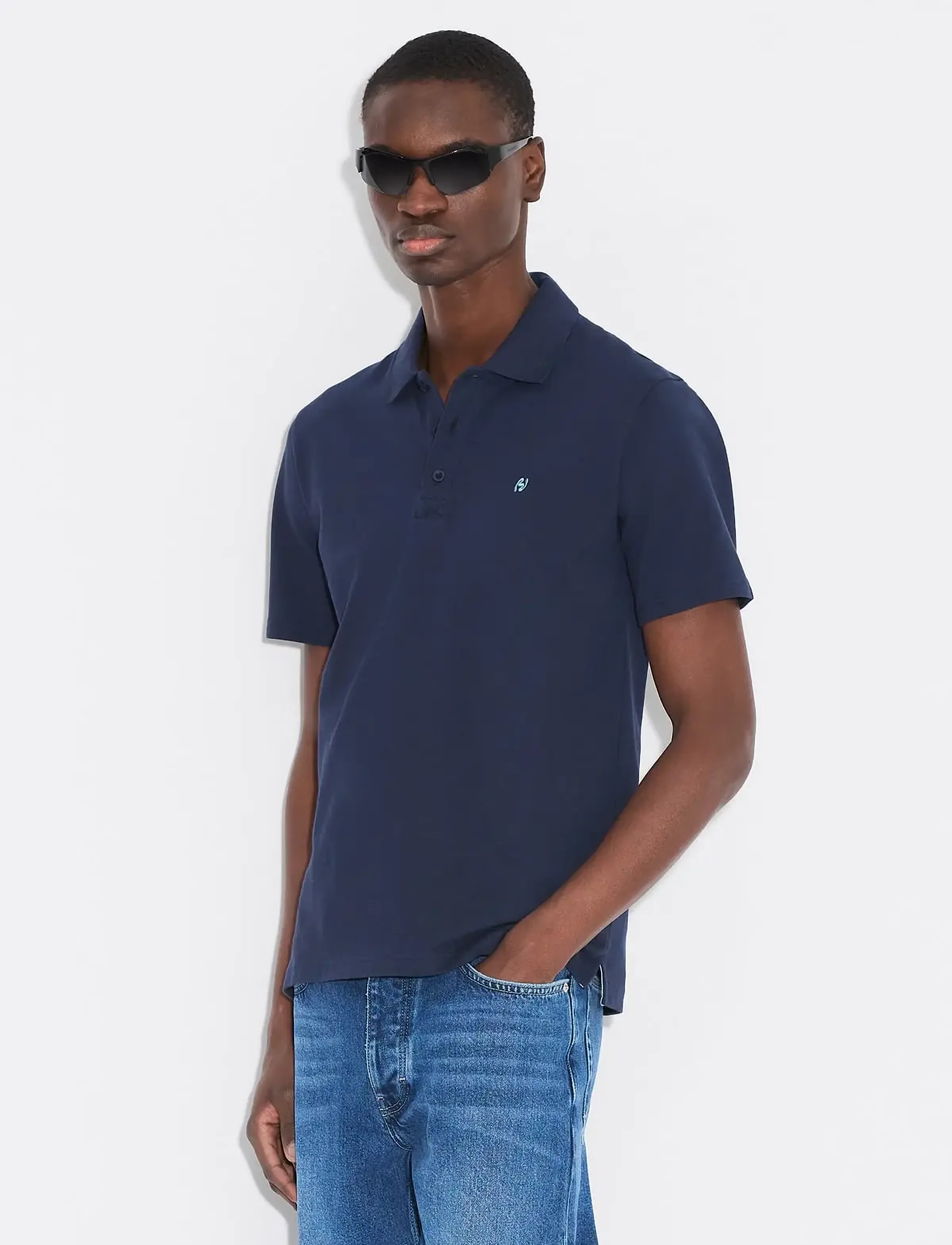 HOLZWEILER - Slim Pique - lühikeste varrukatega polod - navy - 3
