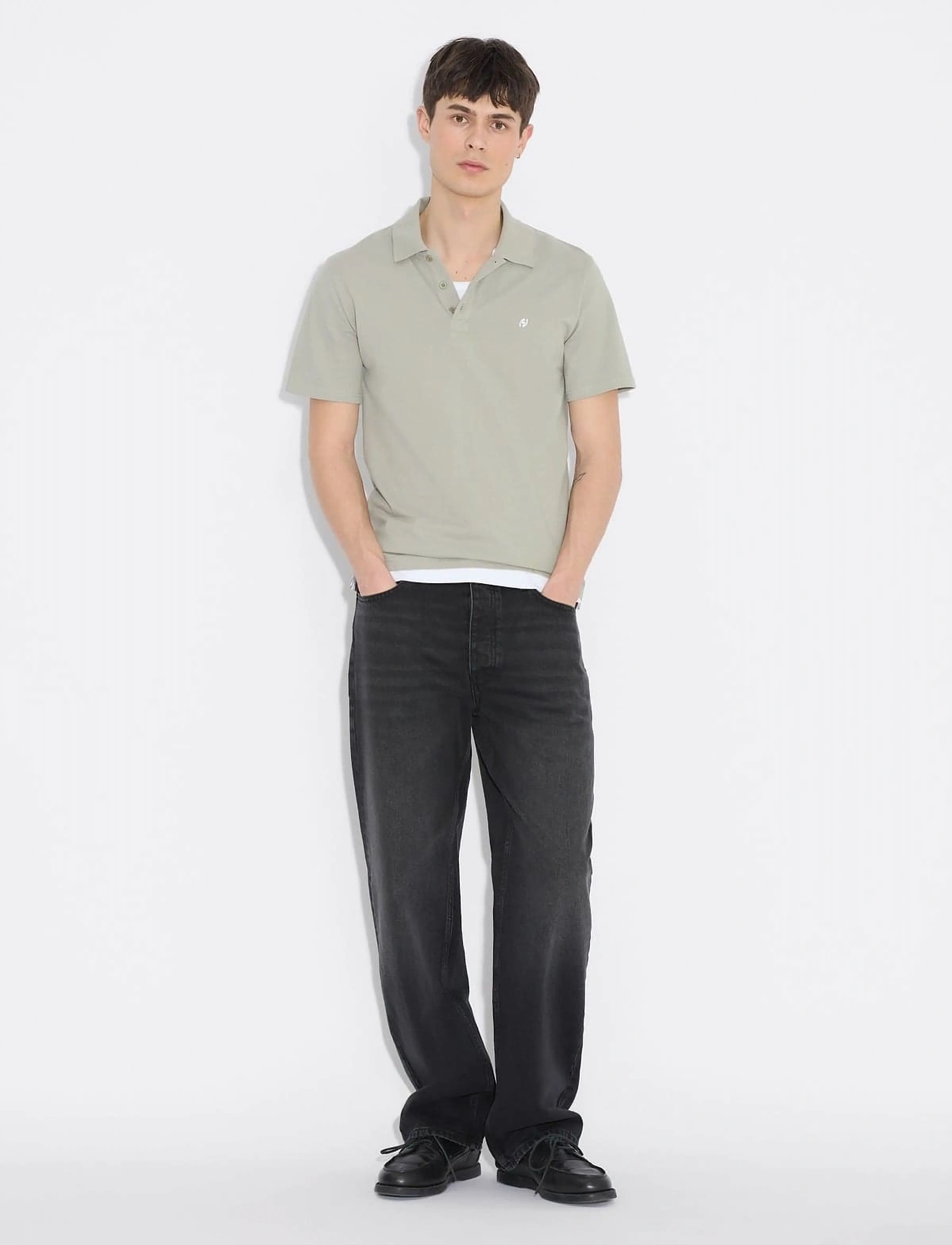 HOLZWEILER Slim Pique, Mænd, Polo T-shirt, Kakigrøn, Str: M