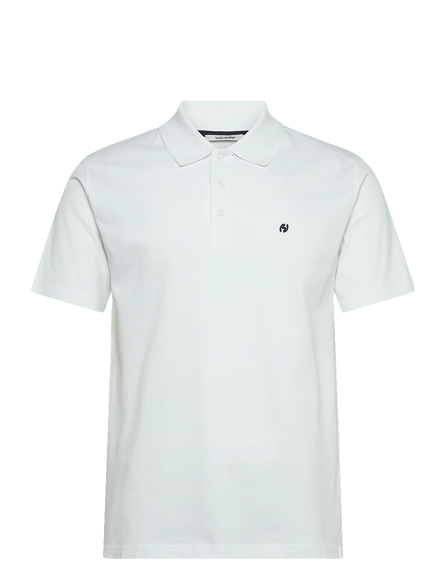 HOLZWEILER - Slim Pique - short-sleeved polos - white - 1