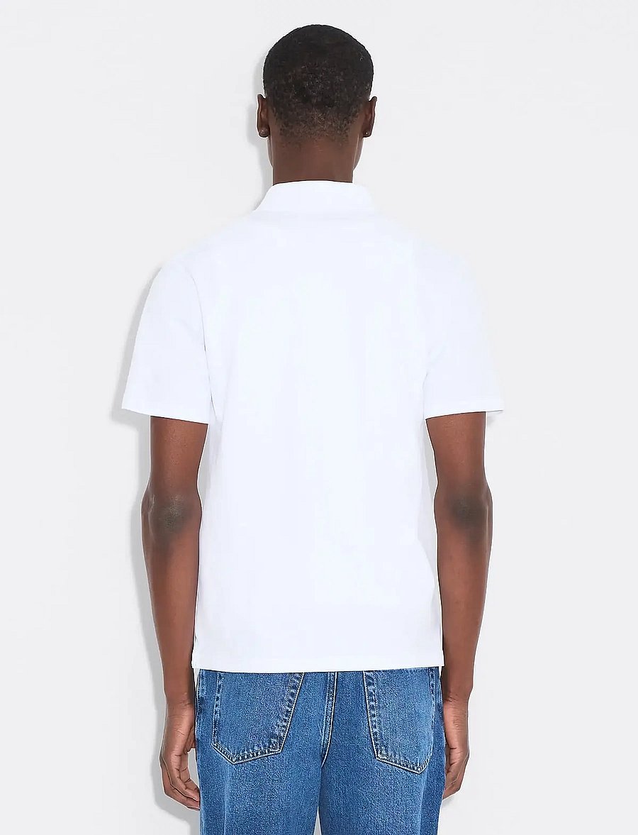 HOLZWEILER - Slim Pique - short-sleeved polos - white - 4