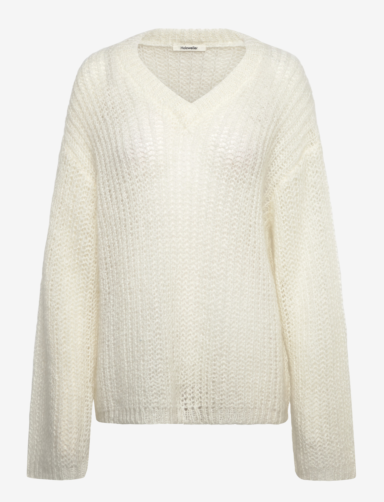 HOLZWEILER - Boxy Mohair V-Neck - pullover - ecru - 1
