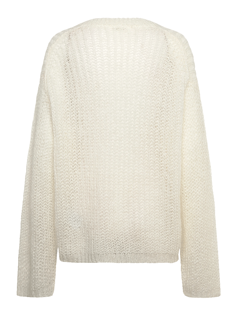 HOLZWEILER - Boxy Mohair V-Neck - pullover - ecru - 2