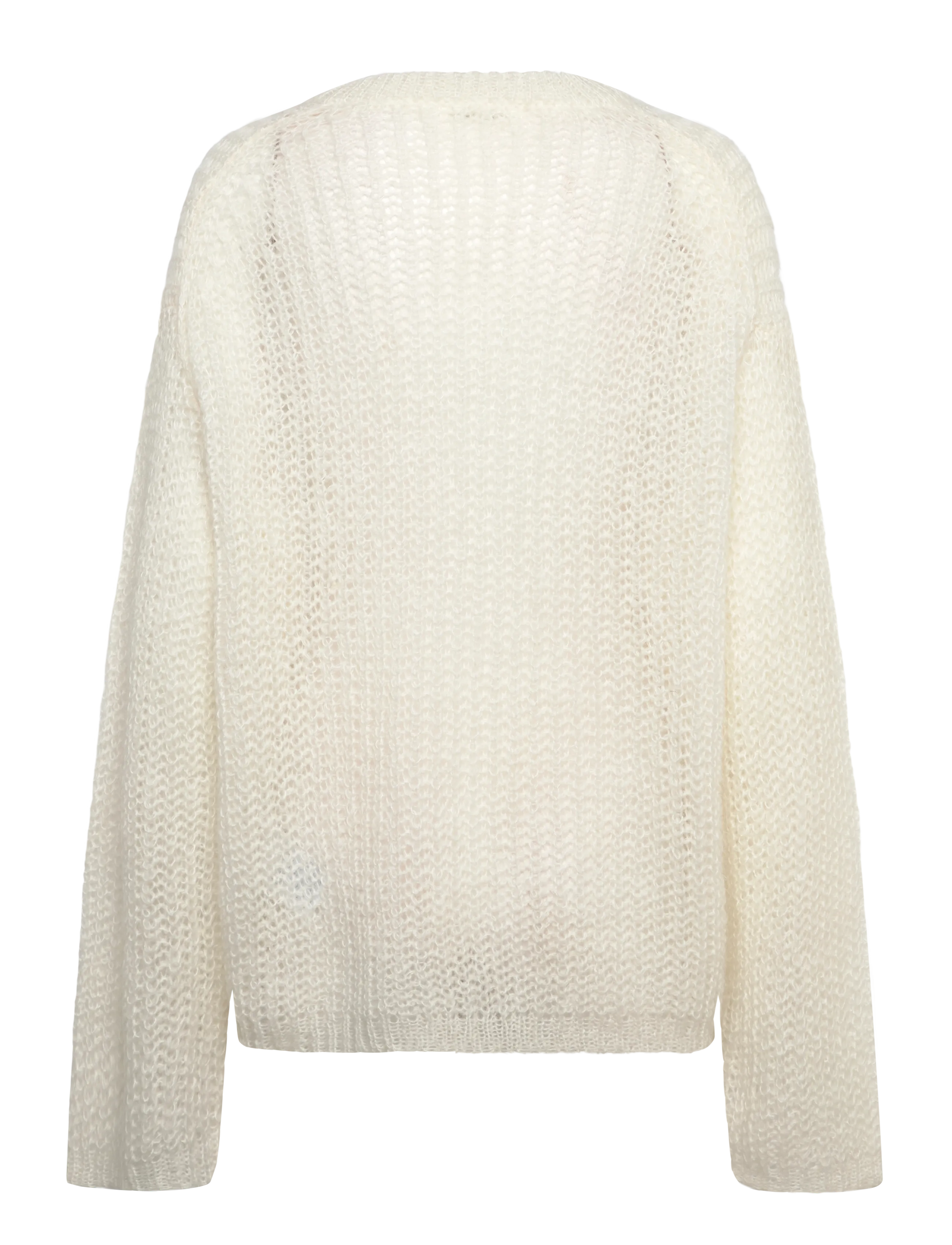 HOLZWEILER - Boxy Mohair V-Neck - sviitrid - ecru - 2