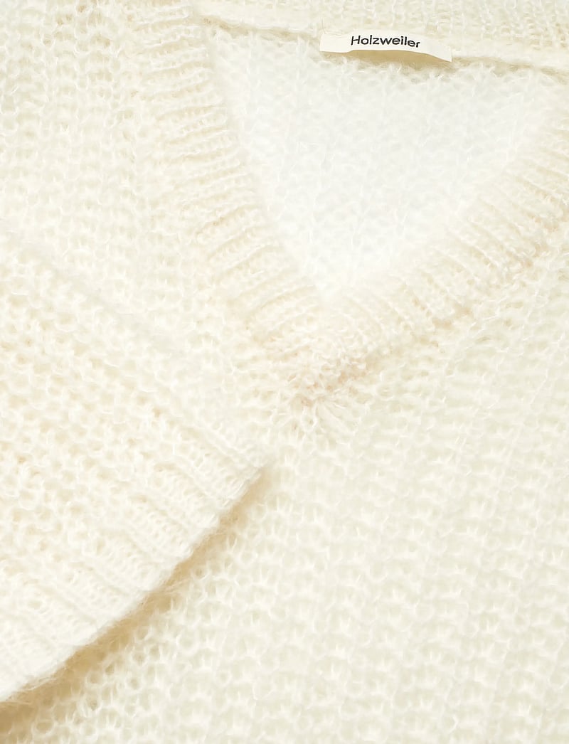 HOLZWEILER - Boxy Mohair V-Neck - pullover - ecru - 3