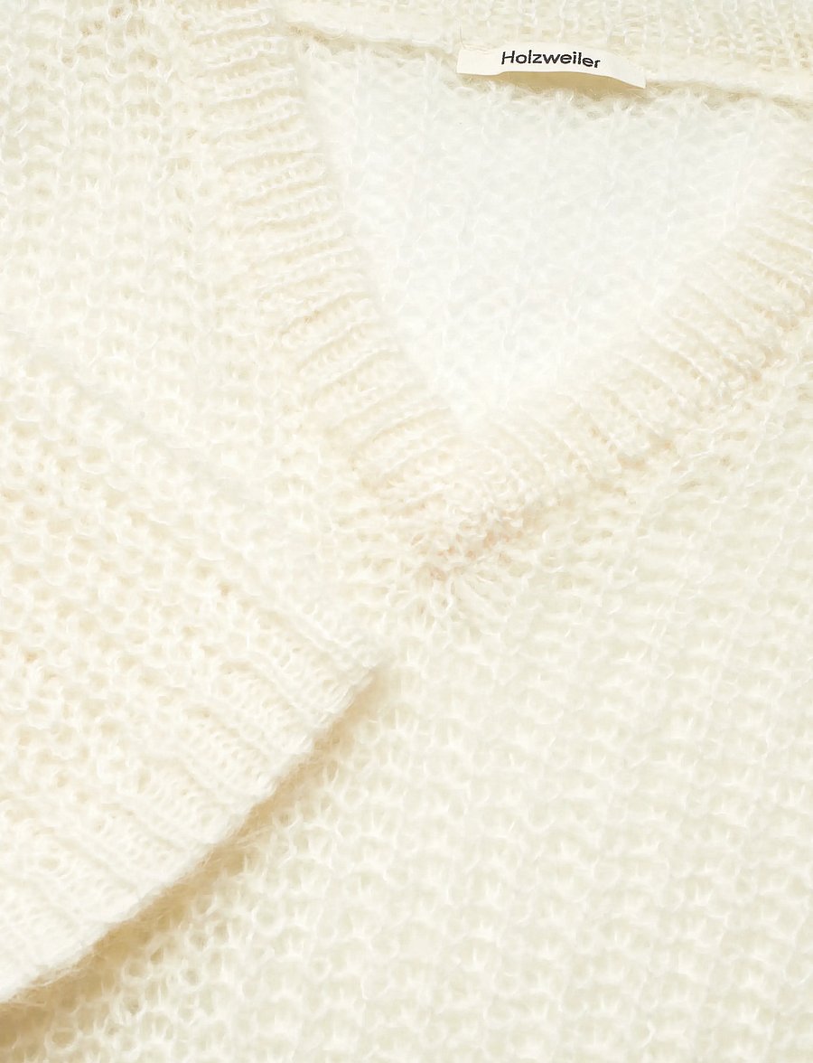HOLZWEILER - Boxy Mohair V-Neck - pullover - ecru - 3