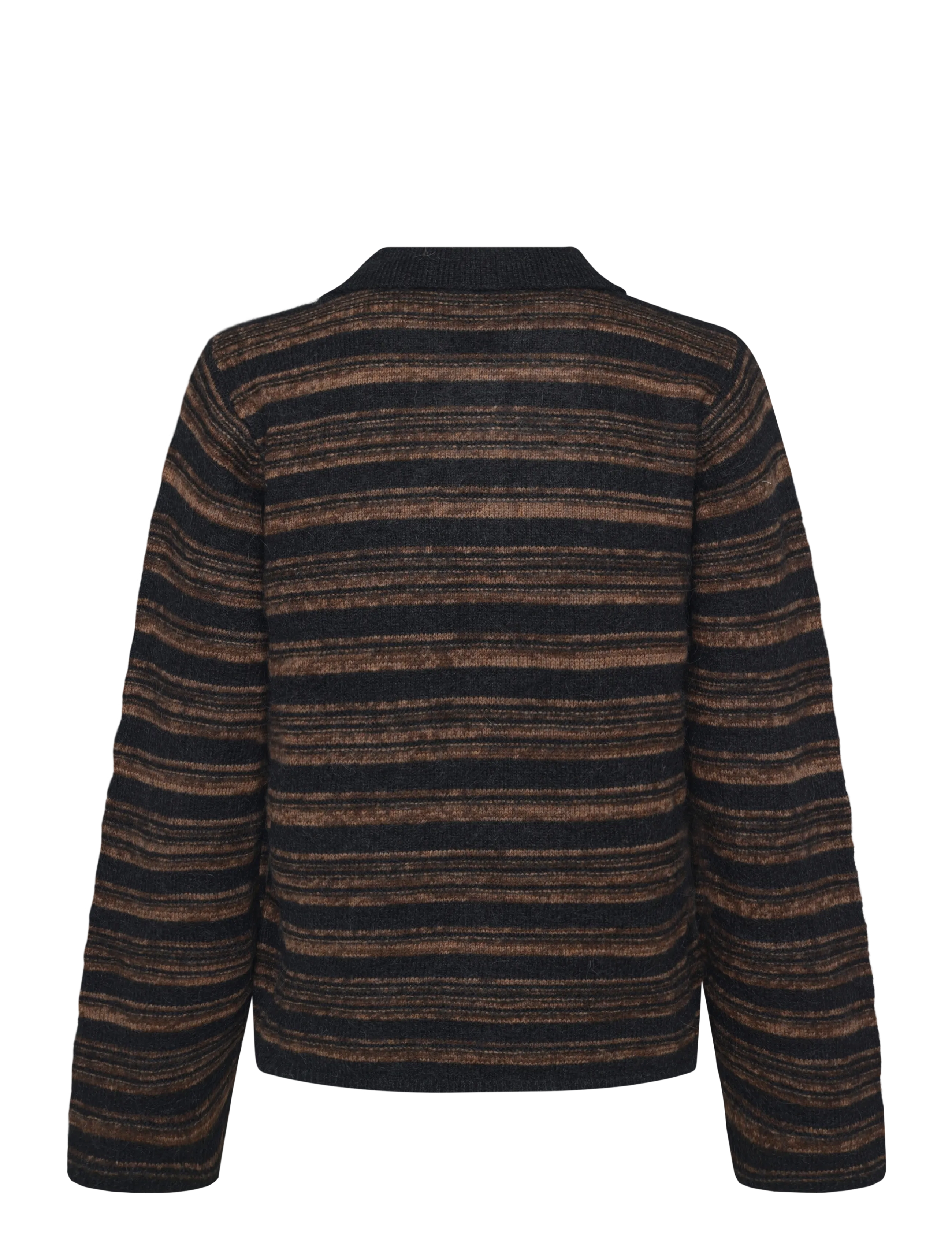 HOLZWEILER - Olivia Wool Polo Sweater - brown mix - 1