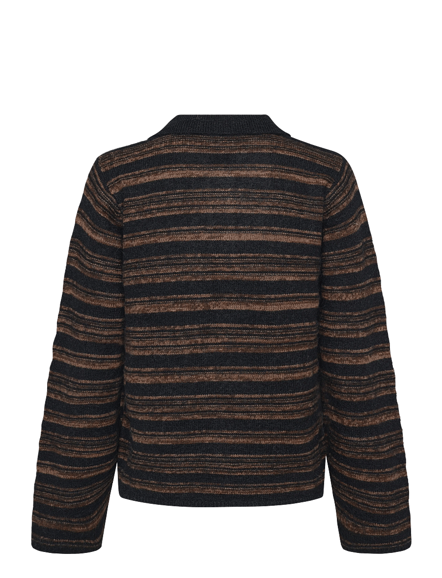HOLZWEILER - Olivia Wool Polo Sweater - pullover - brown mix - 1