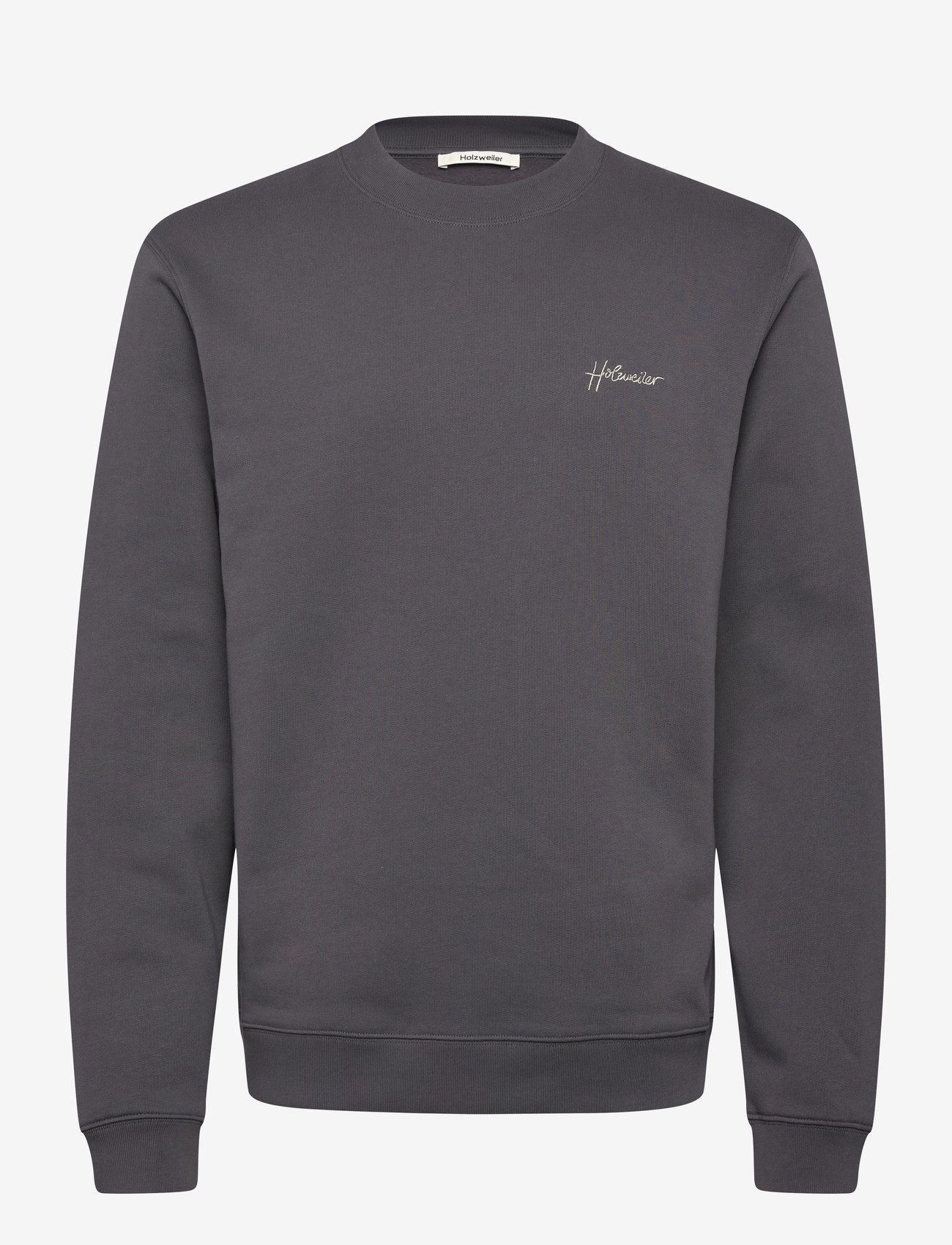 HOLZWEILER - Embroidery Crew - dressipluusid - dk. grey - 1