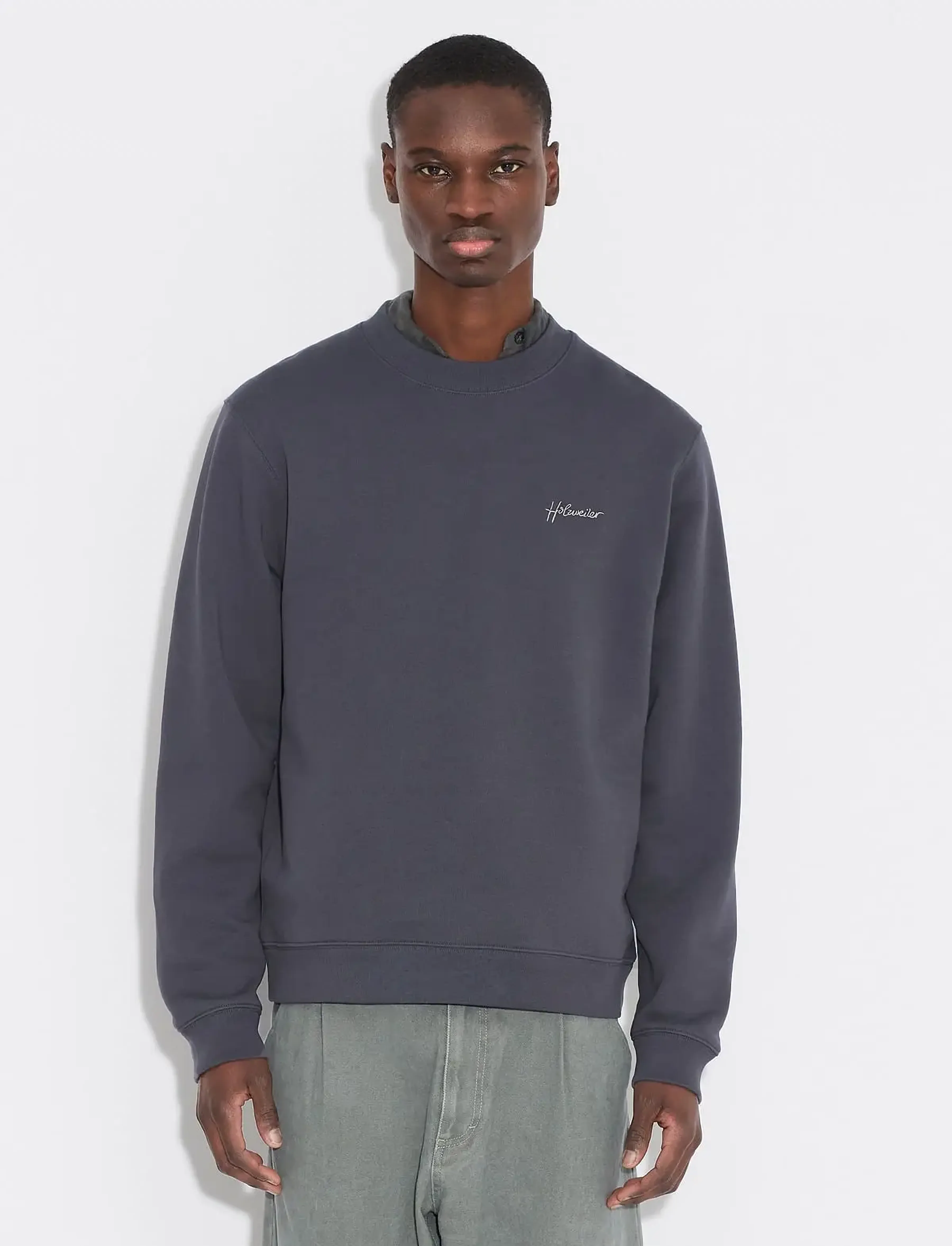 HOLZWEILER - Embroidery Crew - sweatshirts - dk. grey - 3