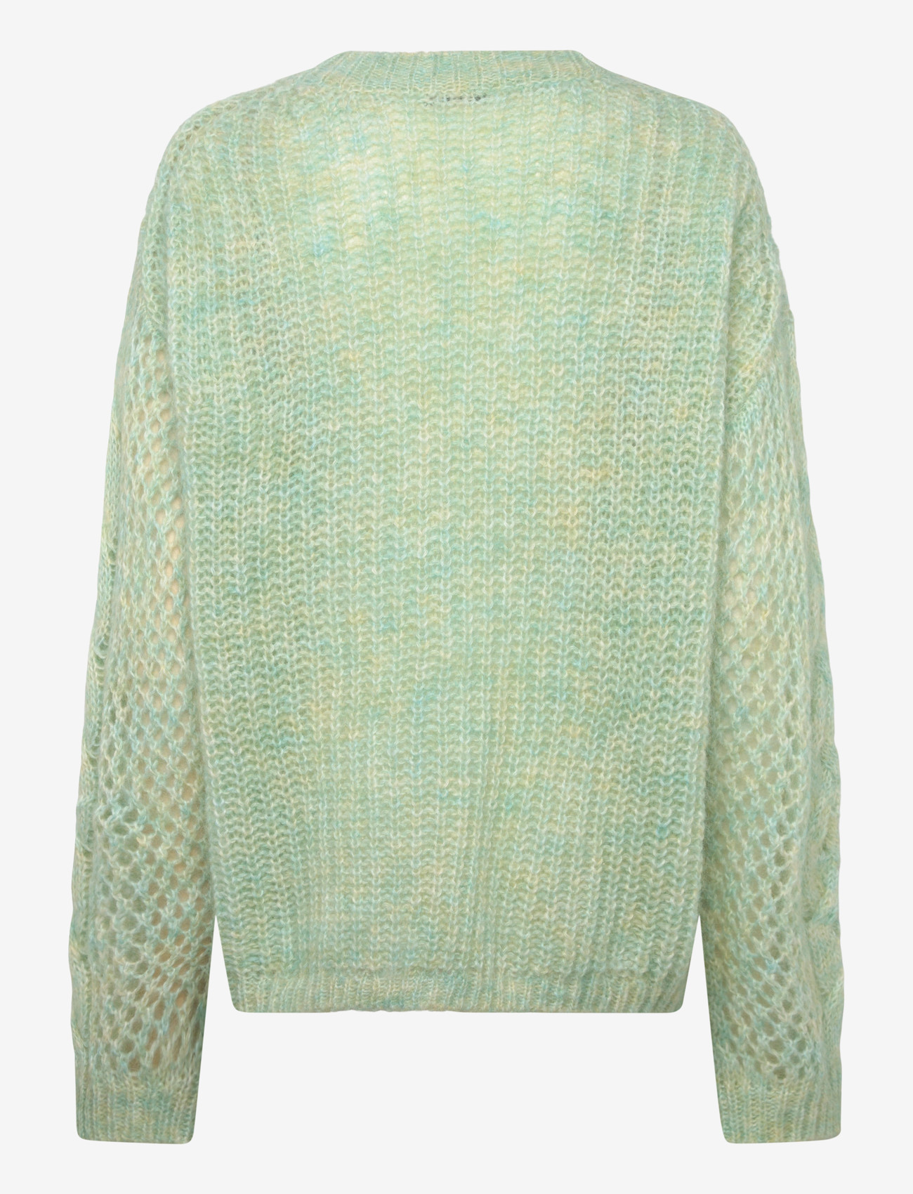 HOLZWEILER - Mohair Cable Knit Crew - pullover - green mix - 2