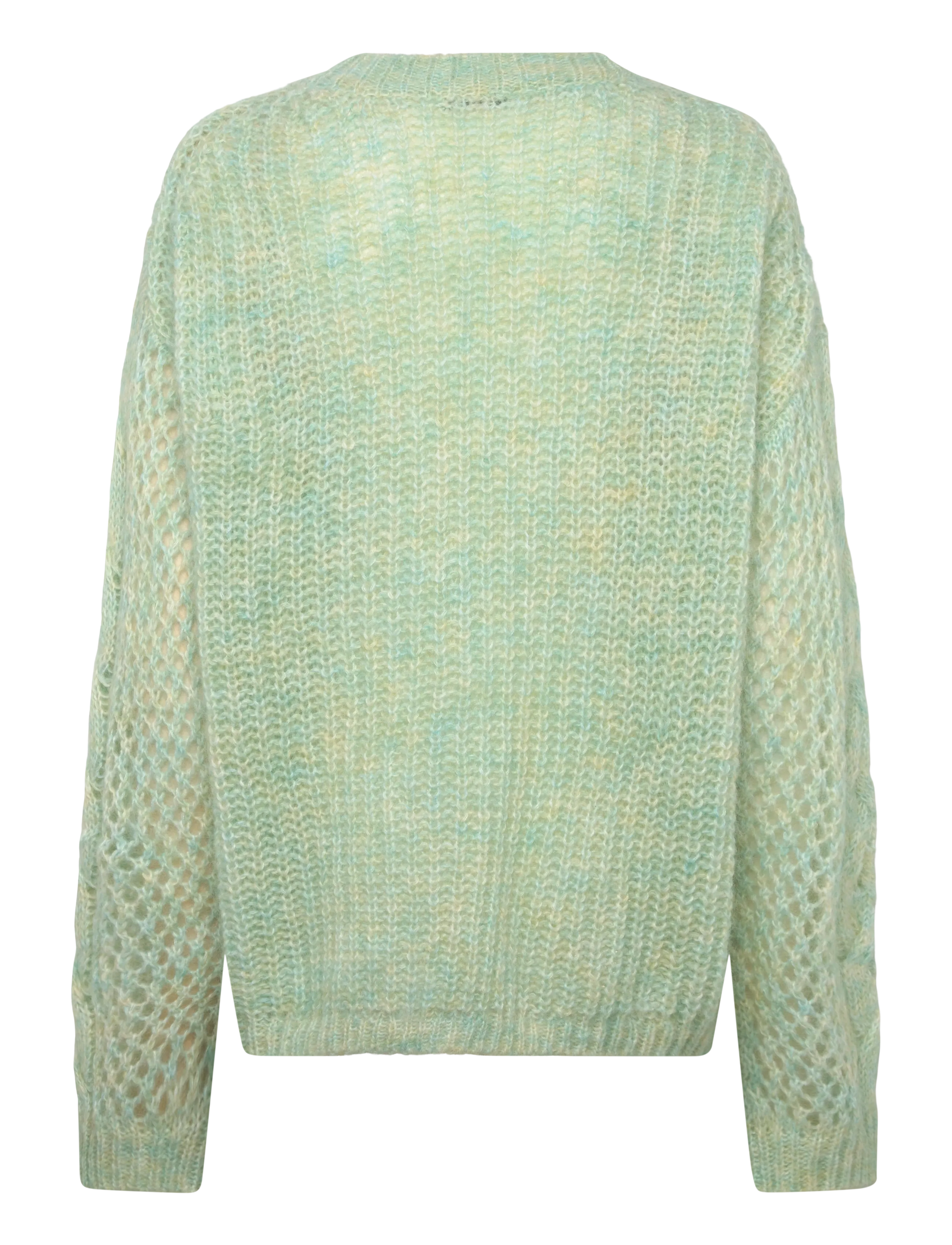 HOLZWEILER - Mohair Cable Knit Crew - sviitrid - green mix - 2