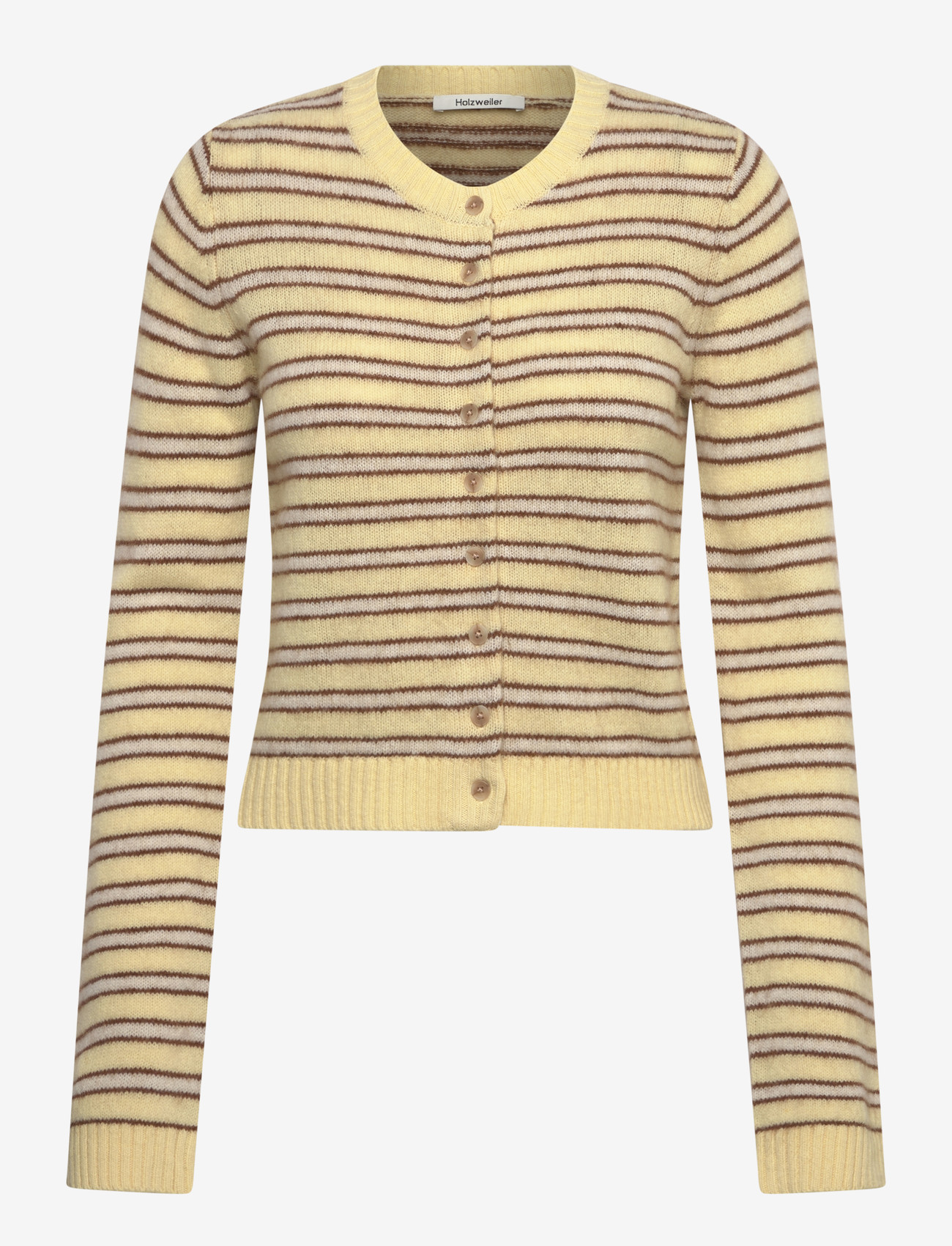 HOLZWEILER - Stripe Wool Cardigan - kardiganid - lt. yellow stripe - 1