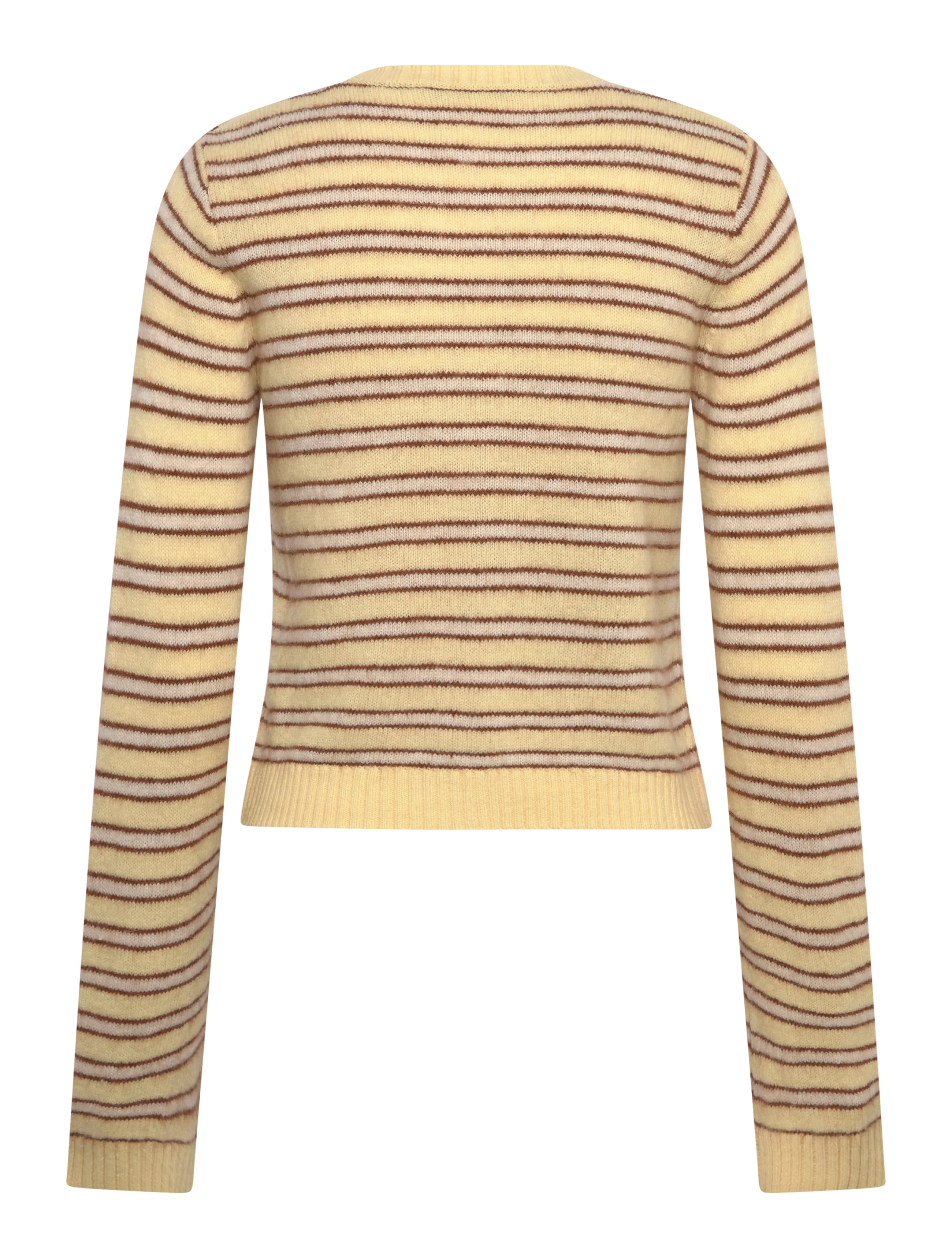 HOLZWEILER - Stripe Wool Cardigan - cardigans - lt. yellow stripe - 2