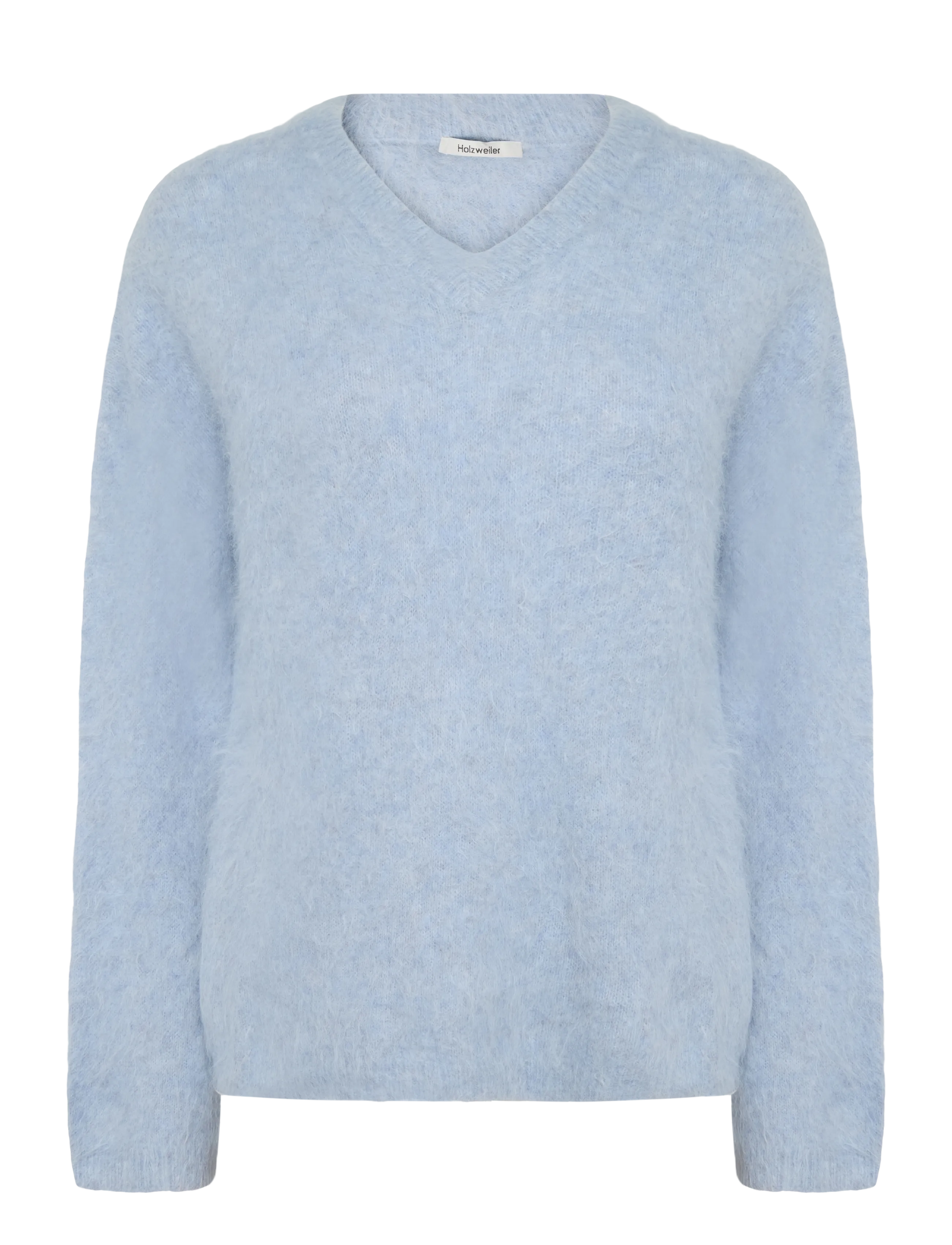 HOLZWEILER Mona Alpaca V-Neck Sweater - Pullover - LT. BLUE / blue