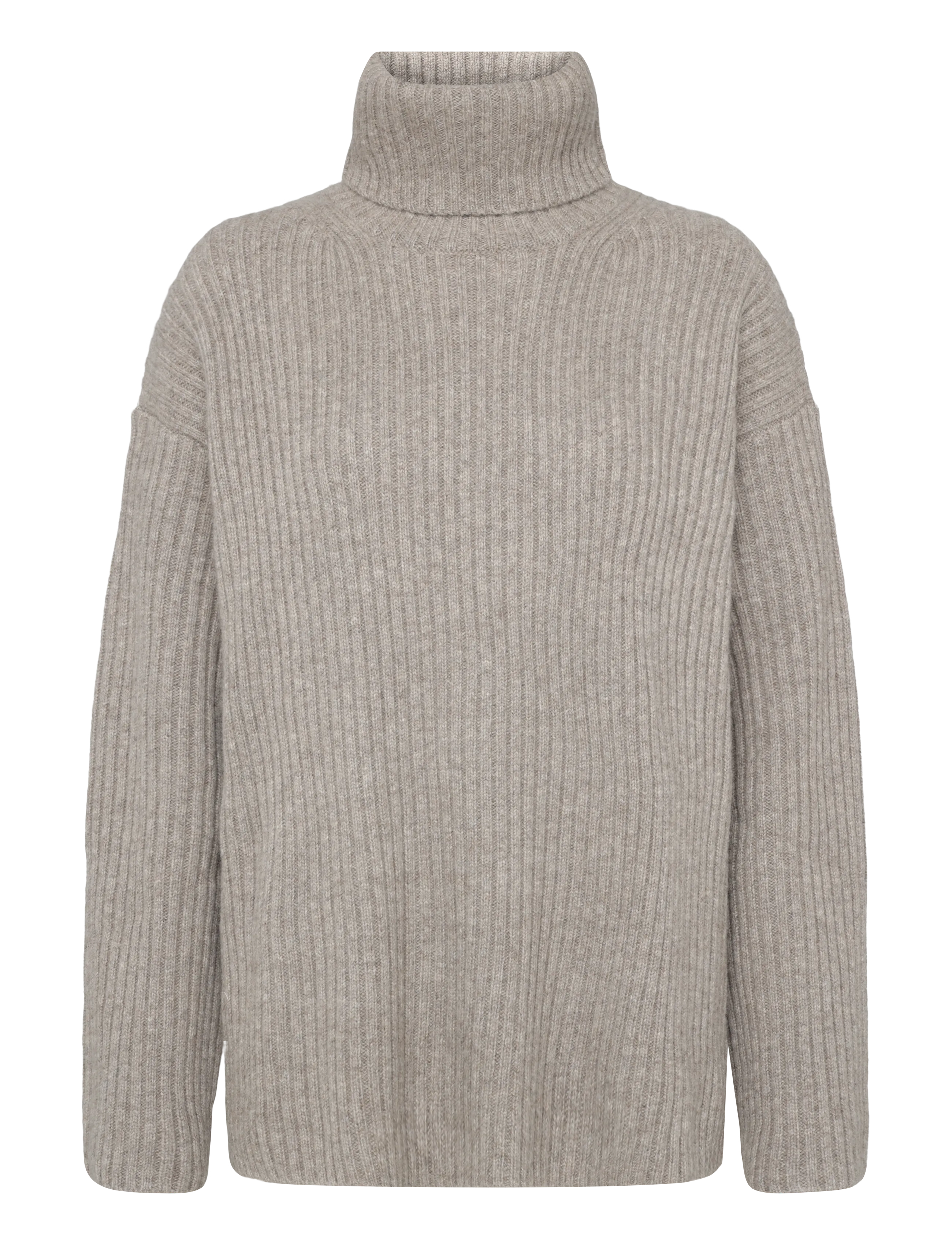 HOLZWEILER Amara Rib Turtleneck - Strickmode - TAUPE / beige
