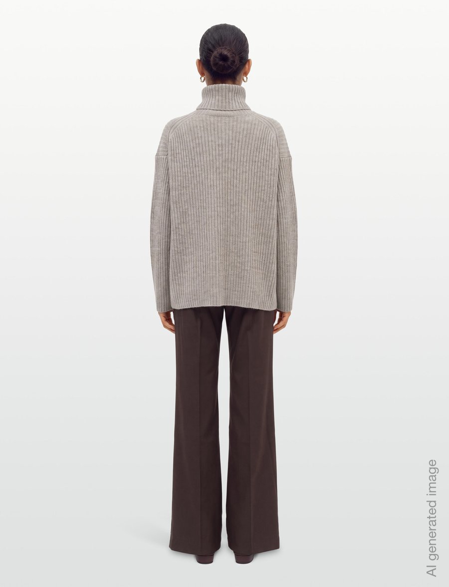 HOLZWEILER - Amara Rib Turtleneck - swetry - taupe - 4