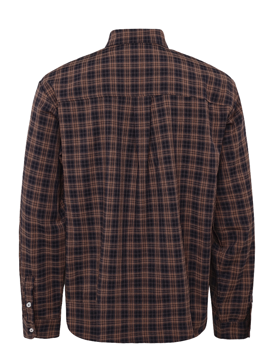 HOLZWEILER - Fjord Check Shirt - rutiga skjortor - orange check - 1