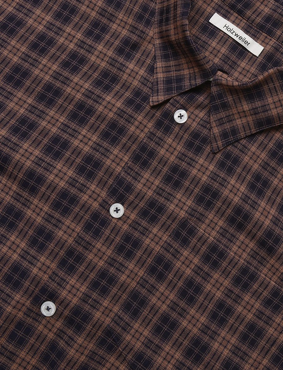 HOLZWEILER - Fjord Check Shirt - rutiga skjortor - orange check - 2