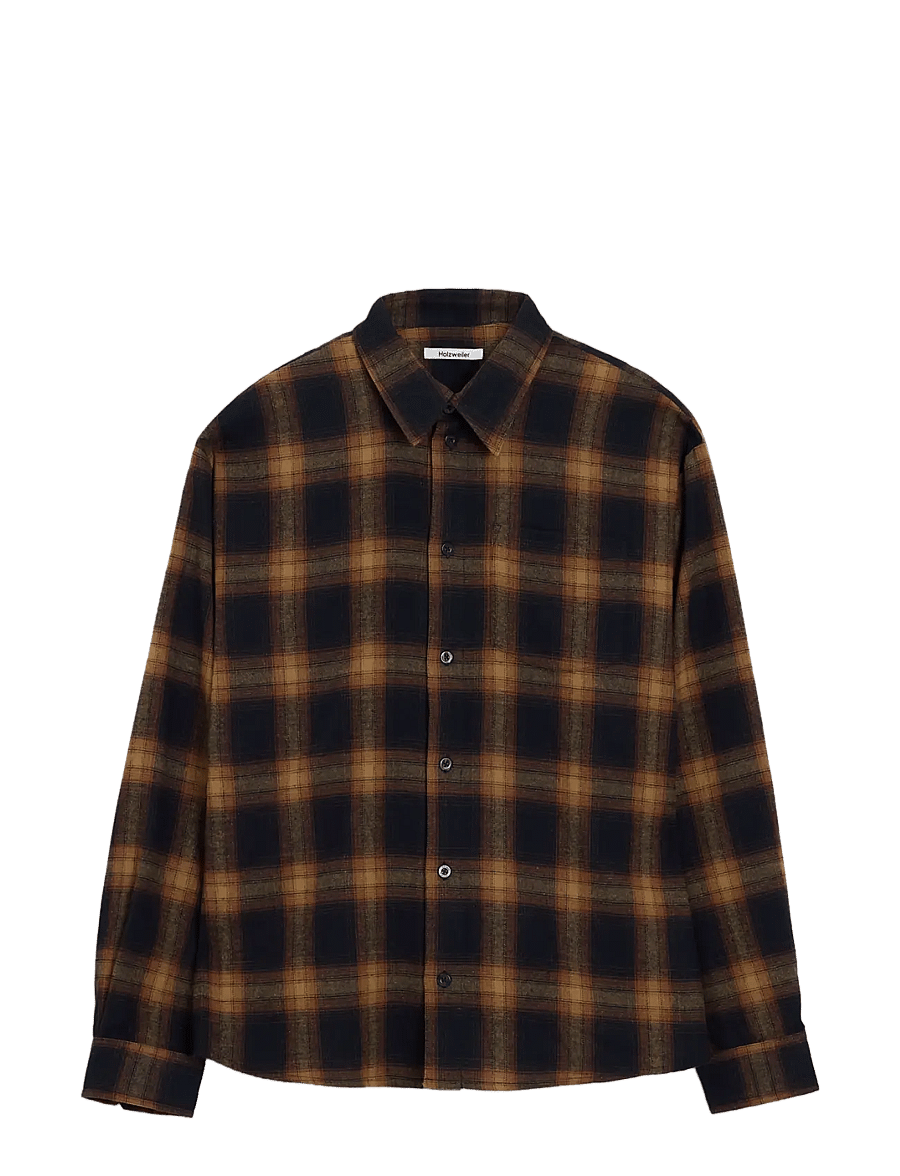 HOLZWEILER - Harbor Shirt - brown check - 0