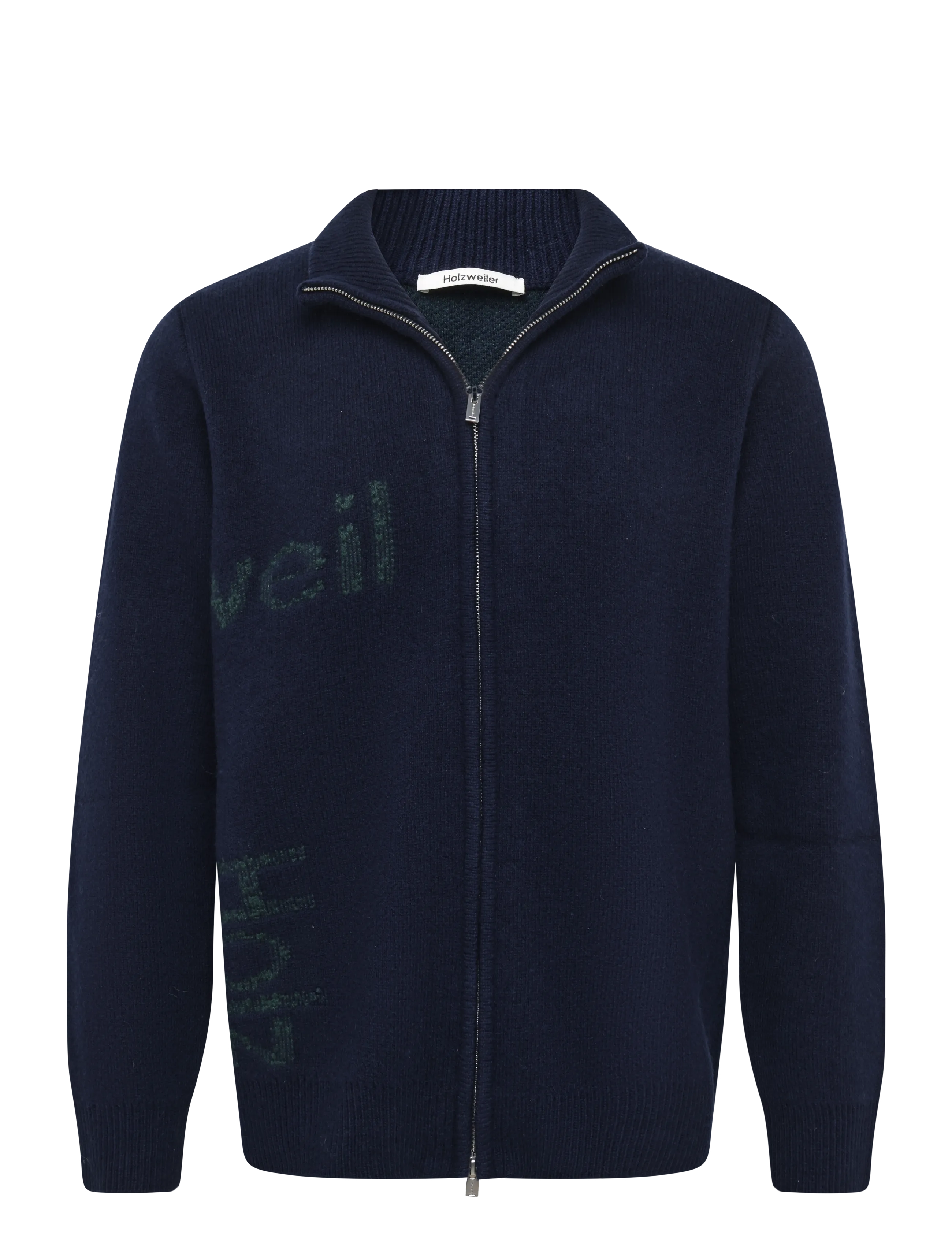 HOLZWEILER Haza Logo Zip-Up Cardigan - Kleidung - NAVY MIX / navy