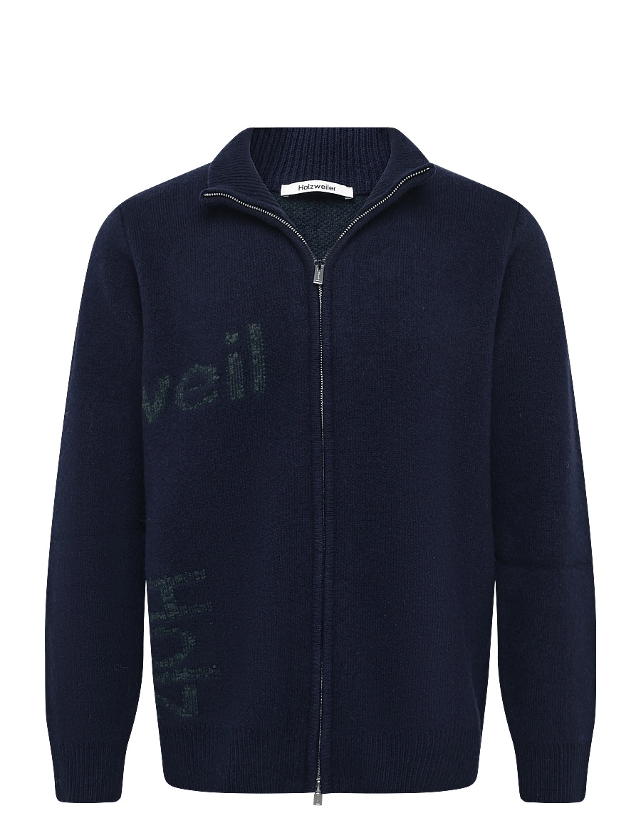 HOLZWEILER - Haza Logo Zip-Up Cardigan - pullover mit durchgehendem reißverschluss - navy mix - 0