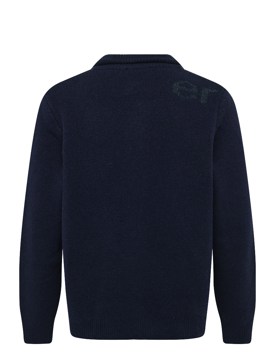 HOLZWEILER - Haza Logo Zip-Up Cardigan - pullover mit durchgehendem reißverschluss - navy mix - 1