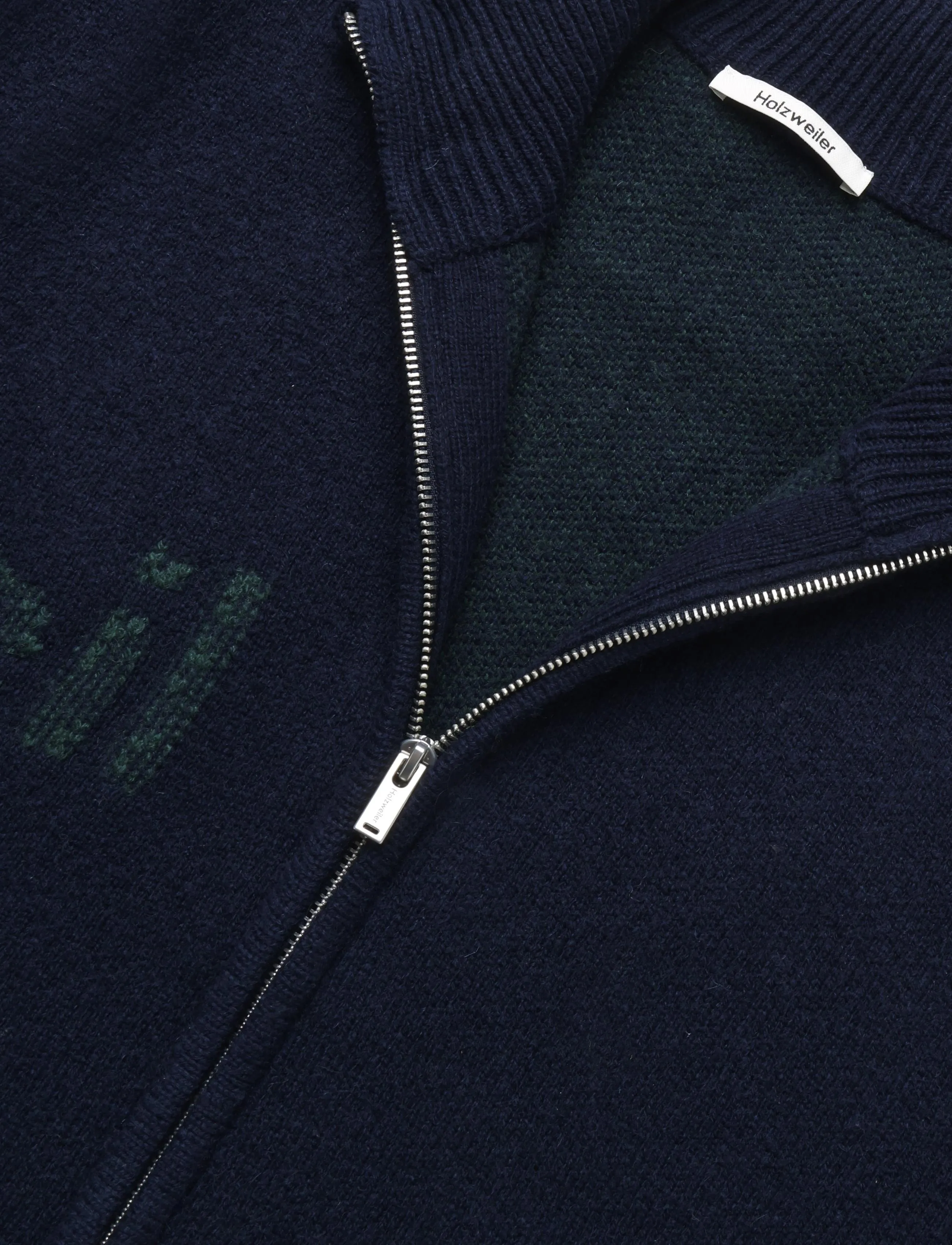 HOLZWEILER - Haza Logo Zip-Up Cardigan - pullover mit durchgehendem reißverschluss - navy mix - 2