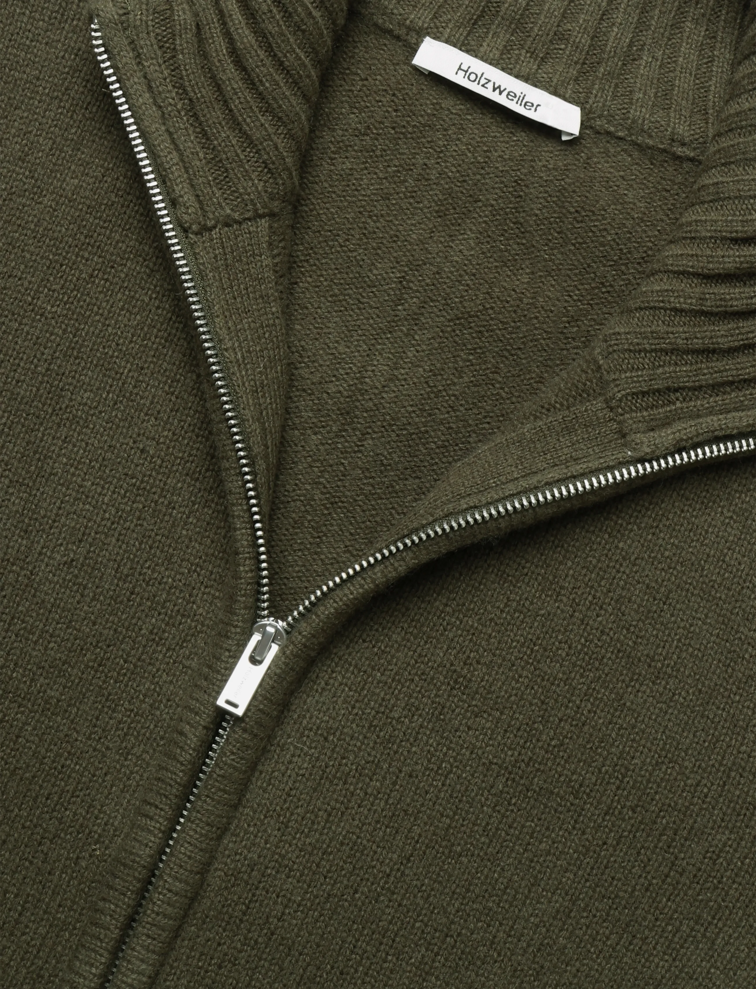 HOLZWEILER - Andreas Zip-Up Cardigan - poolpika lukuga džemprid - dk. green - 2