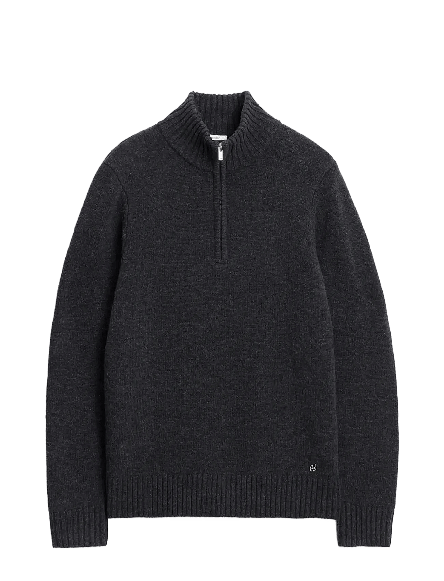 HOLZWEILER - Andreas Zip-Up Cardigan - dk. grey - 0