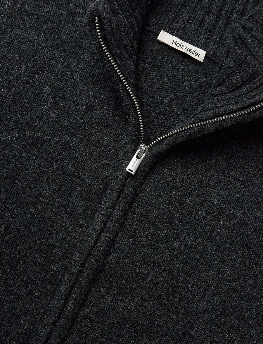 HOLZWEILER - Andreas Zip-Up Cardigan - pullover mit halbem reißverschluss - dk. grey - 2