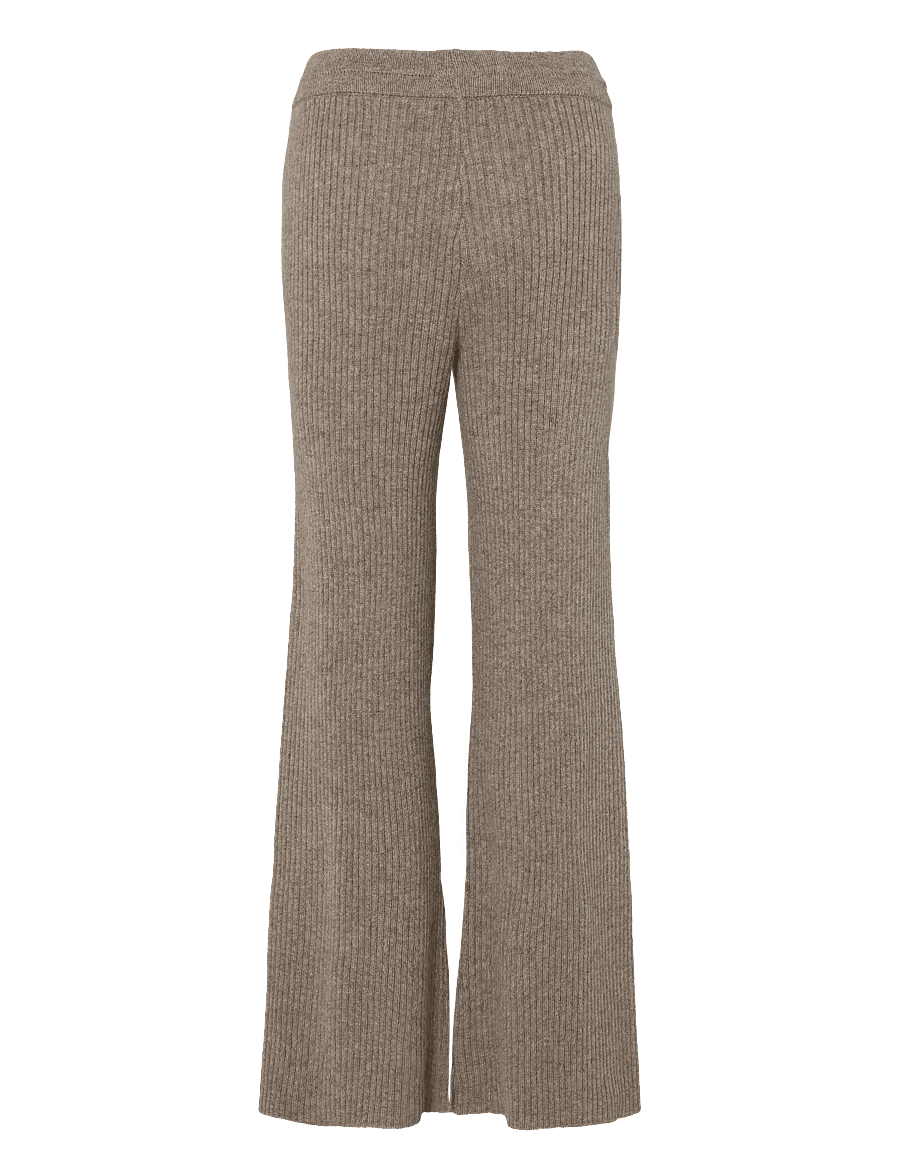 HOLZWEILER - Amara Rib Trousers - utsvängda byxor - taupe - 1