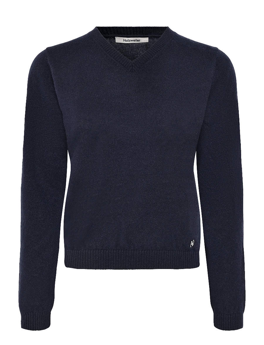 HOLZWEILER - Isabella Cashmere V-Neck - cashmere - dk. navy - 0