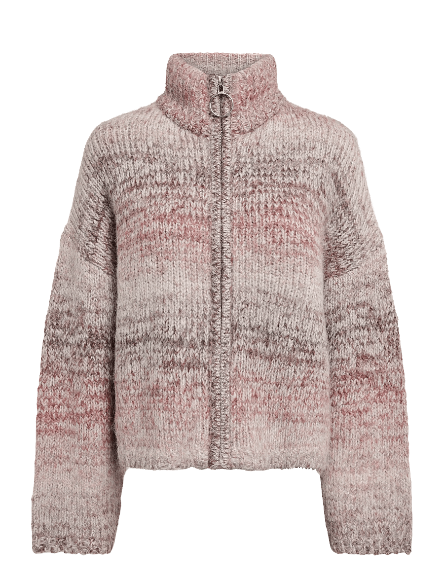 HOLZWEILER - Tine Gradient Cardigan - cardigans - burgundy mix - 0