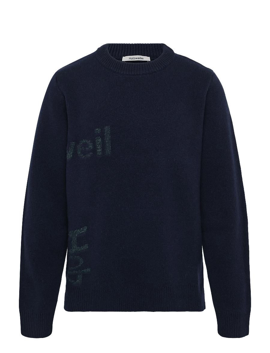 HOLZWEILER - Haza Logo Crewneck Sweater - round necks - navy mix - 0