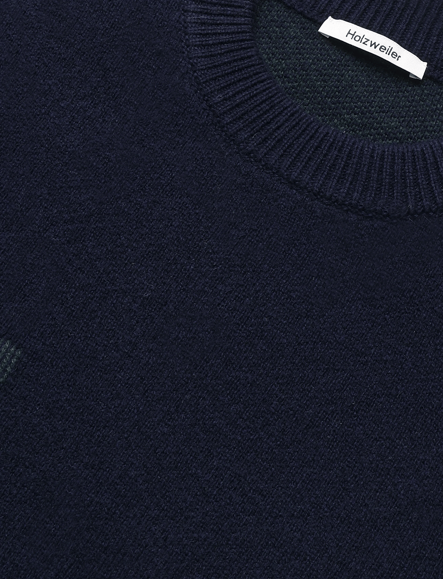 HOLZWEILER - Haza Logo Crewneck Sweater - round necks - navy mix - 2