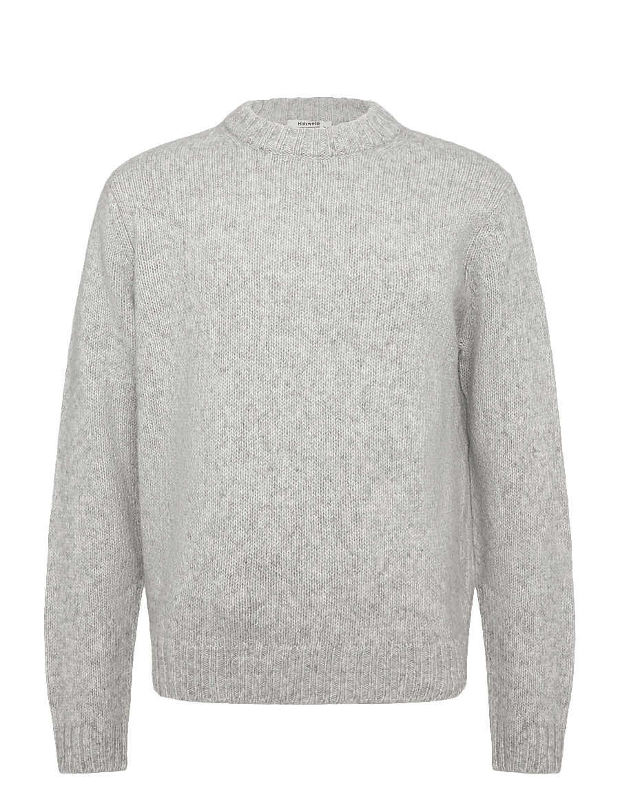 HOLZWEILER - Bent Crewneck Sweater - Ümara kaelusega - lt. grey mix - 0