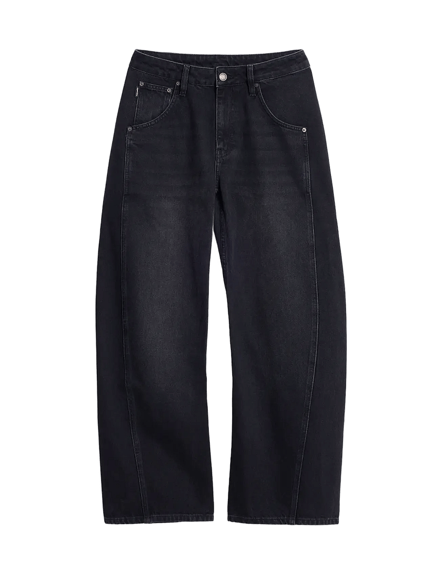 HOLZWEILER - Elm Barrel Jeans - barrel jeans - black washed - 0