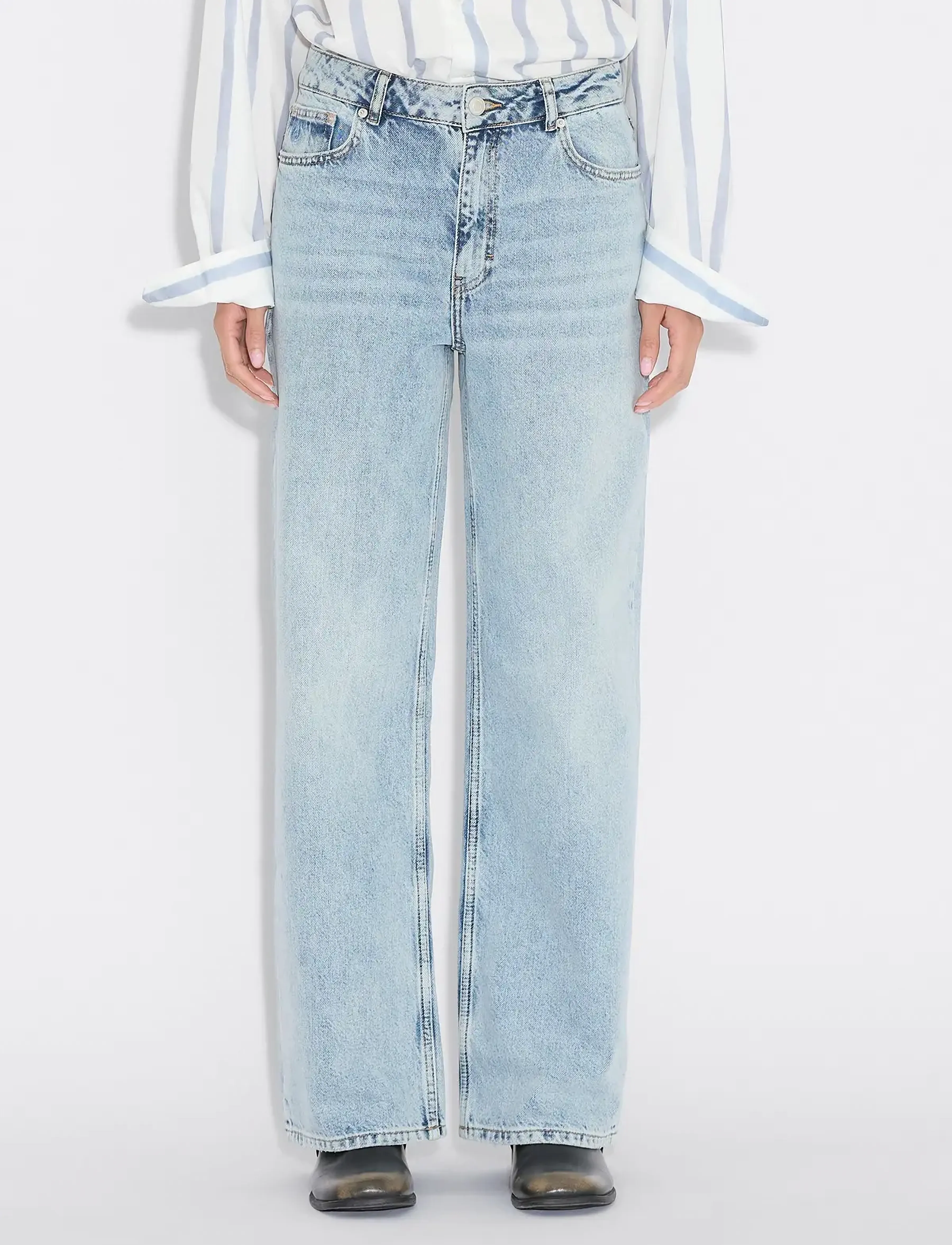 HOLZWEILER - W Wide Jeans - wide leg jeans - blue washed - 3