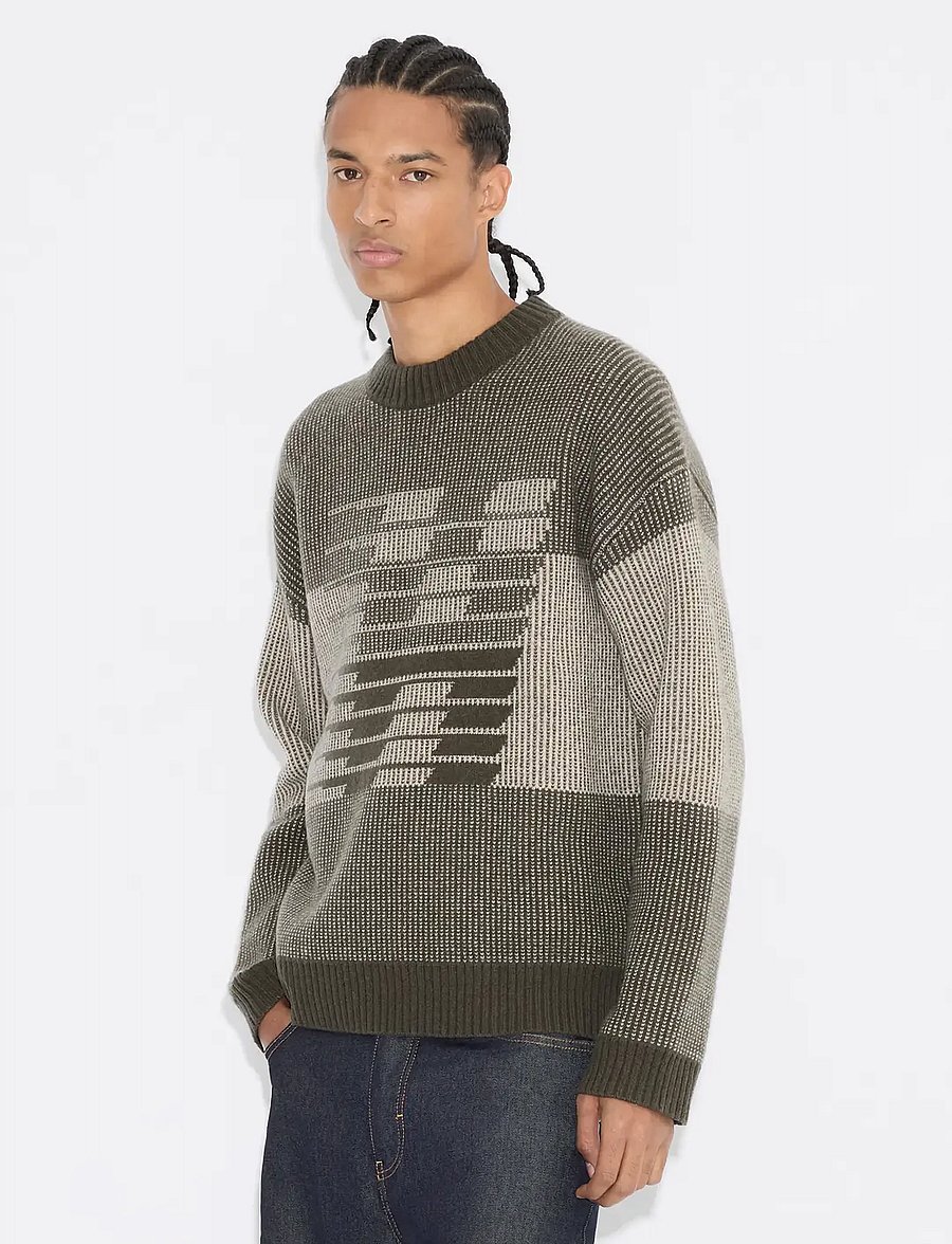 HOLZWEILER - Ski Logo Crewneck Sweater - Ümara kaelusega - dk. green mix - 3