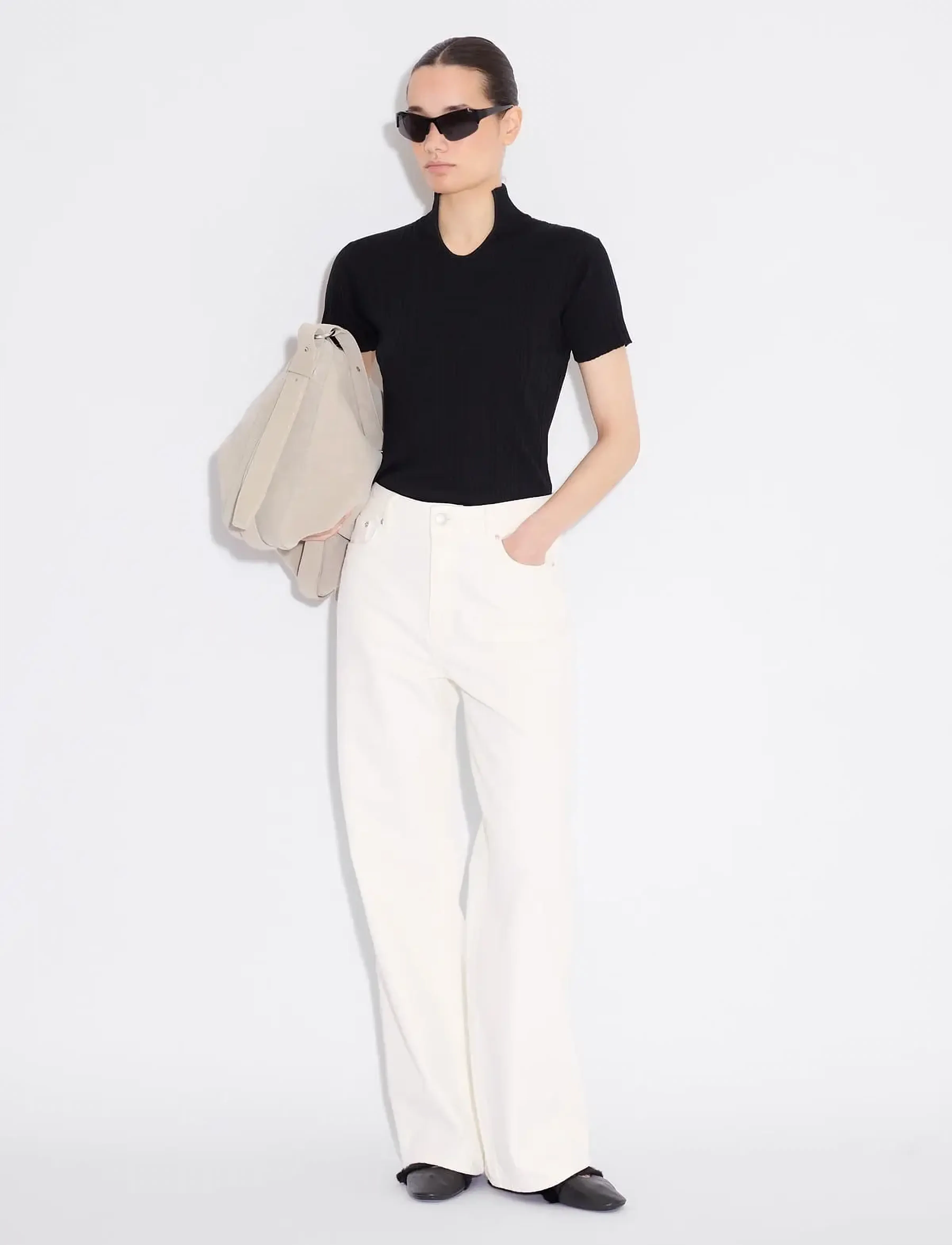 HOLZWEILER W Wide Jeans - Vêtements - ECRU / cream