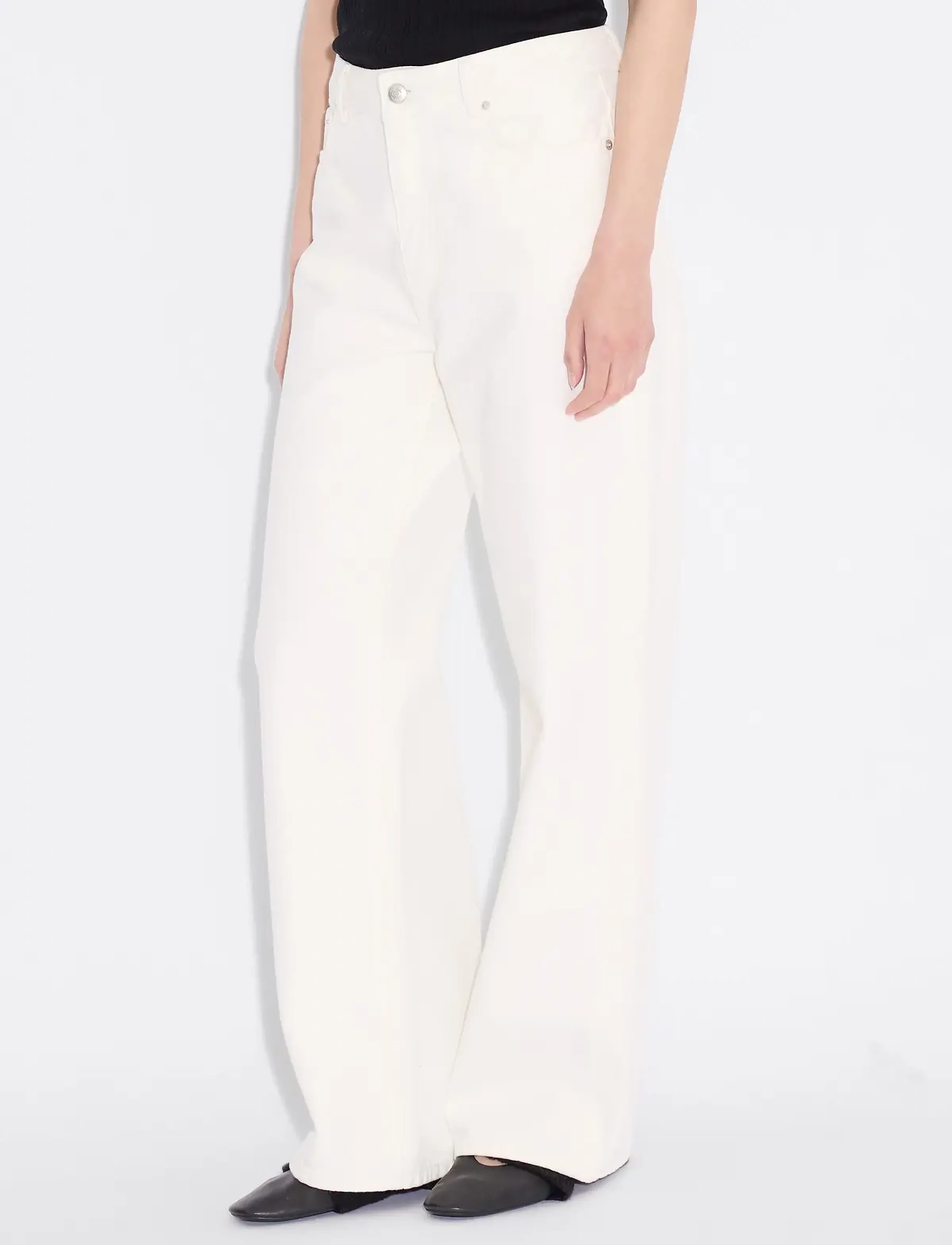 HOLZWEILER - W Wide Jeans - hosen mit weitem bein - ecru - 3